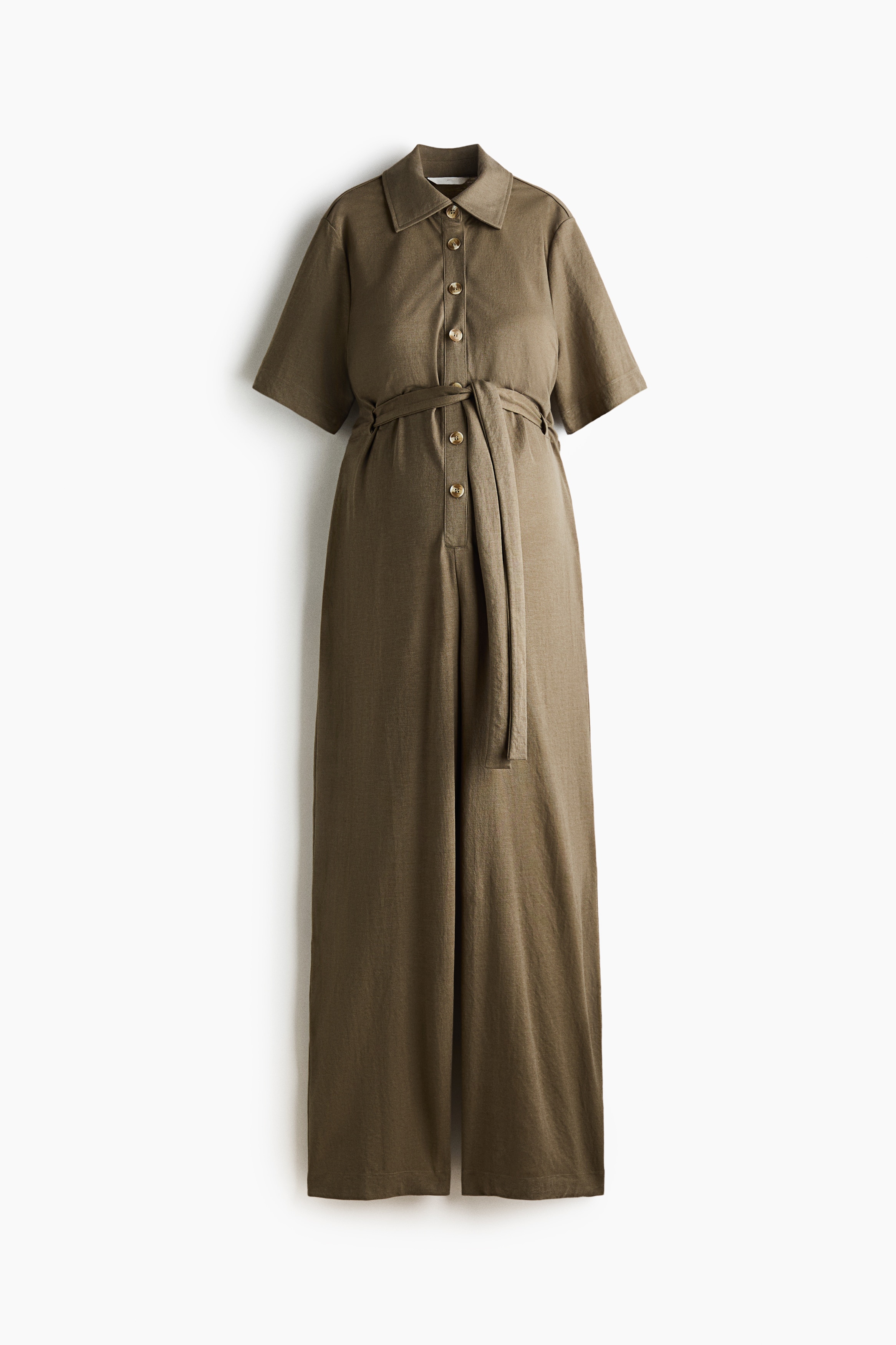 h&m green maternity dress Green Slip Dress Midi Plisse Satin main image 0