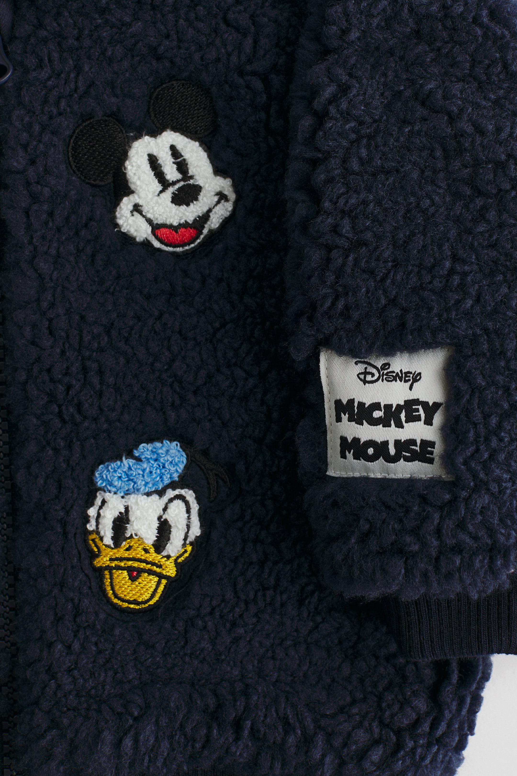 Ampliar la imagen: Chamarra de peluche con diseño bordado - Azul marino/Mickey Mouse - Kids | H&M MX 4