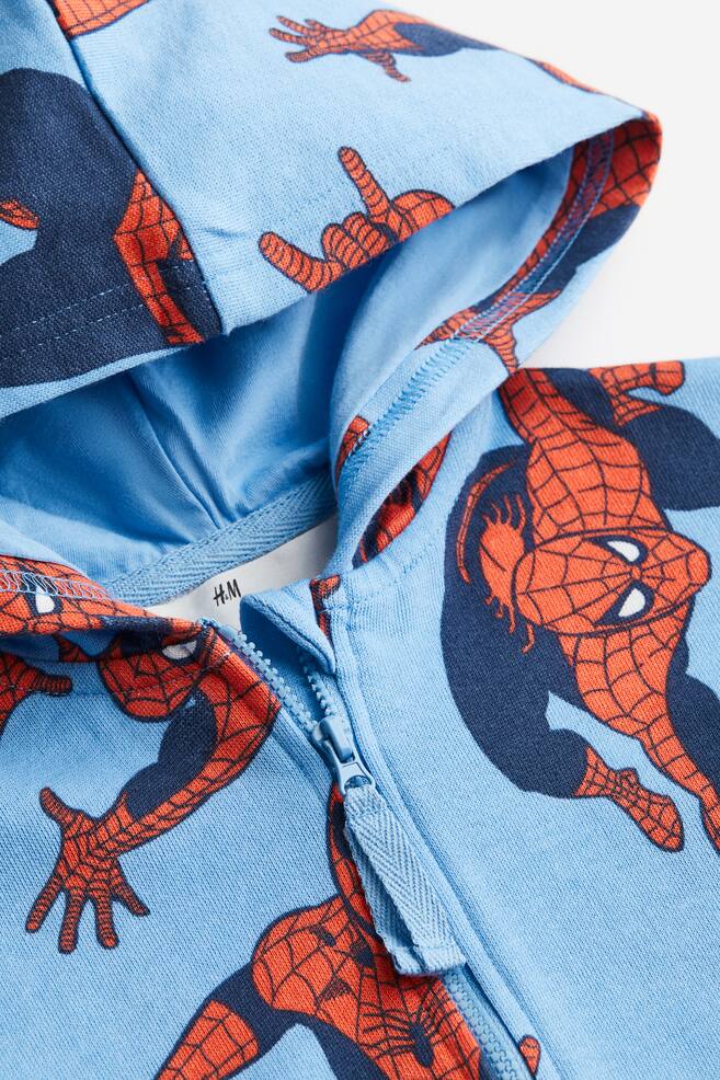 Printed sweatshirt all-in-one suit - Light blue/Spider-Man - 3