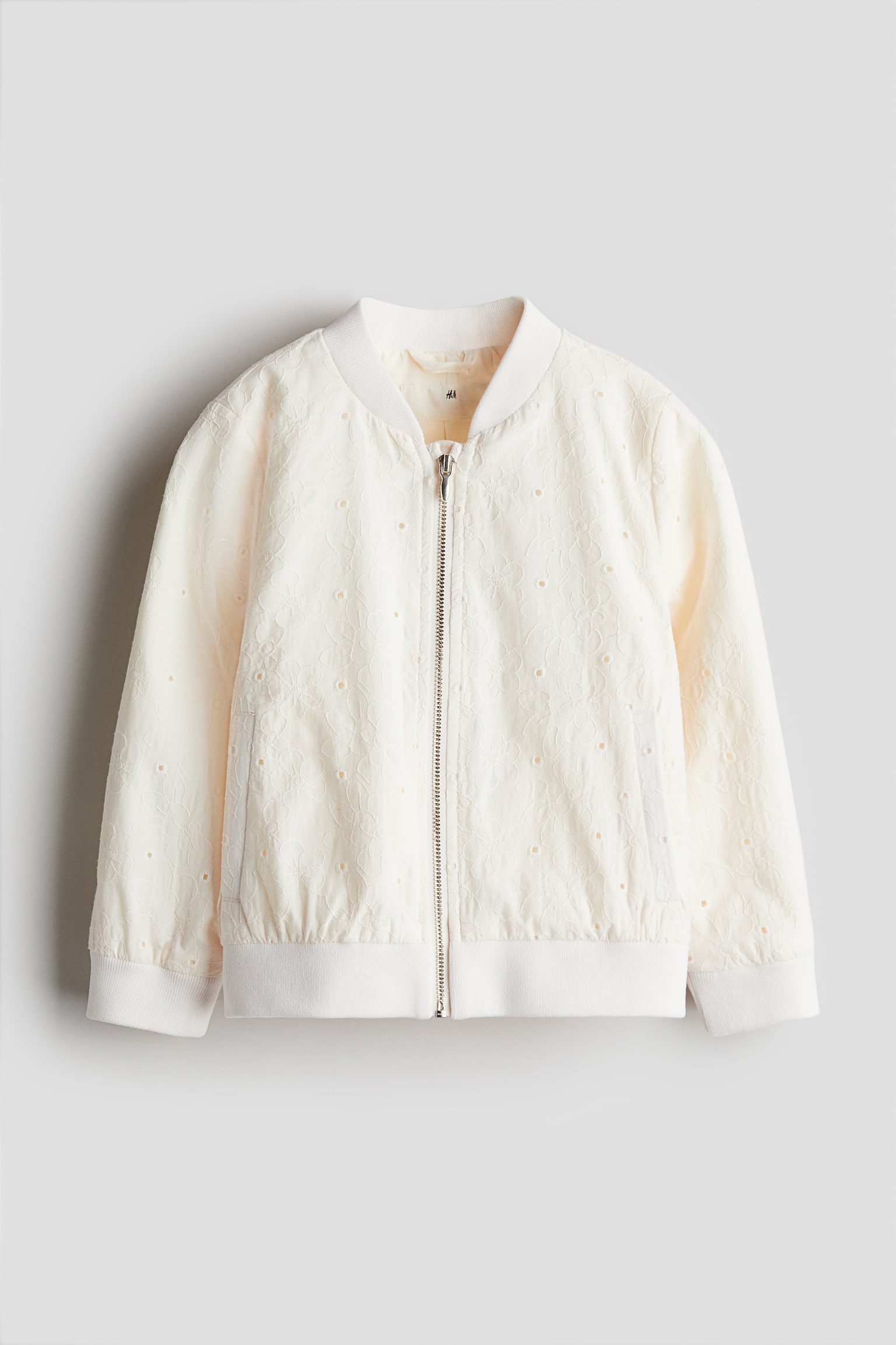 Bomber Jacket - Cream/Light pink/Floral - 1