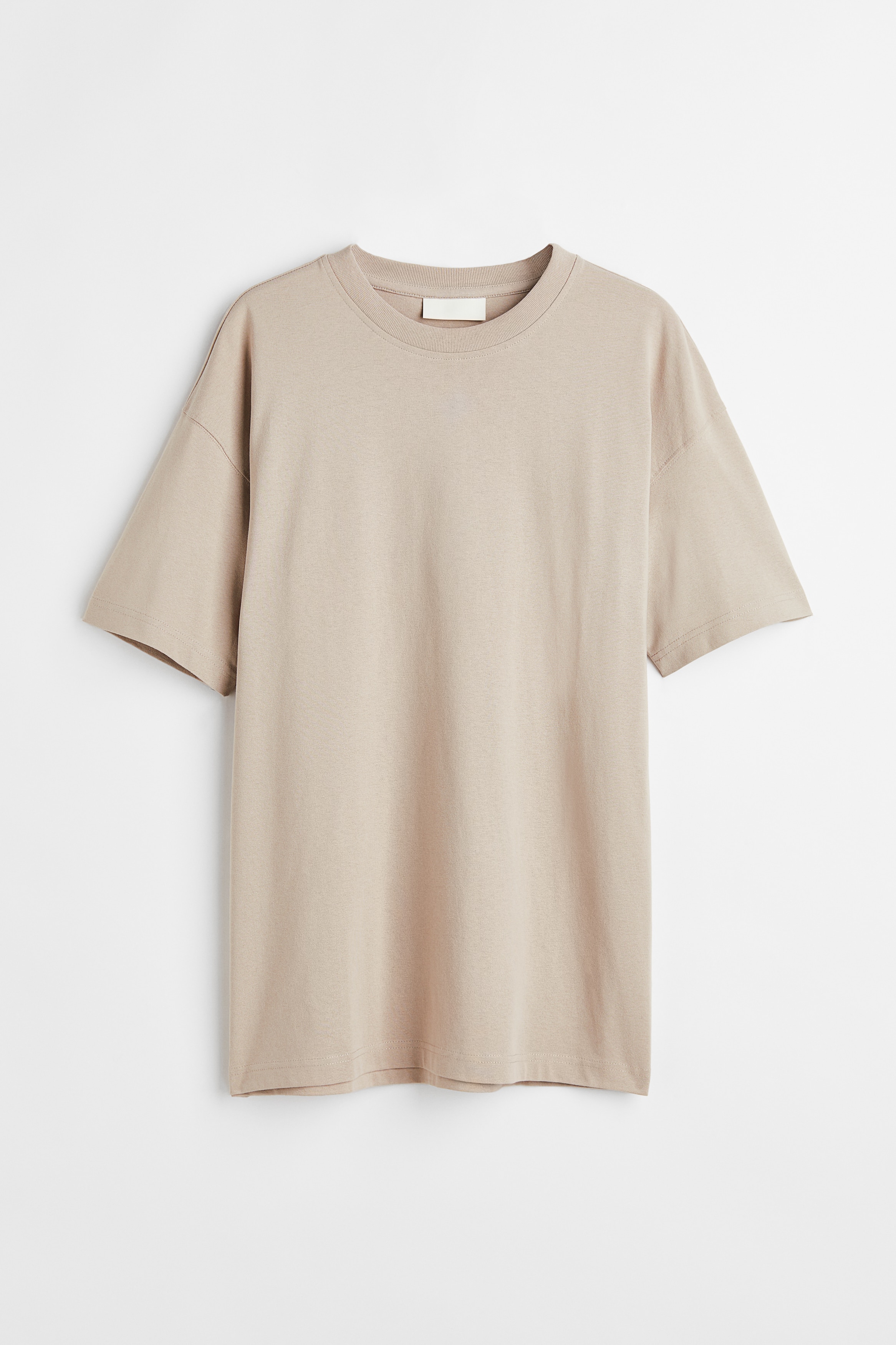 Oversized Fit Cotton T-shirt - Round neck - Short sleeve - Light  