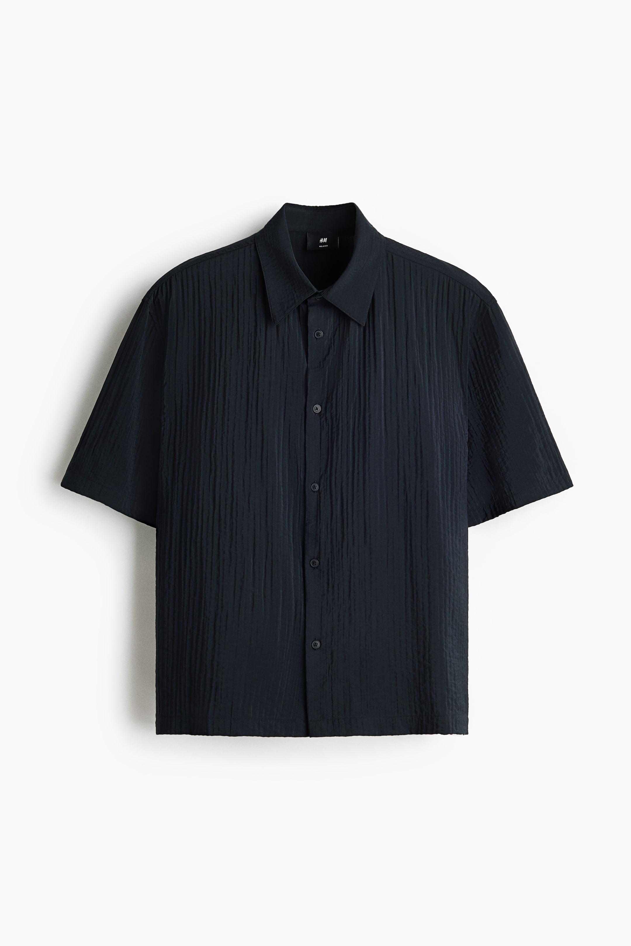 拡大画像を表示: リラックスフィットシャツ - ブラック - Men | H&M JP 1
