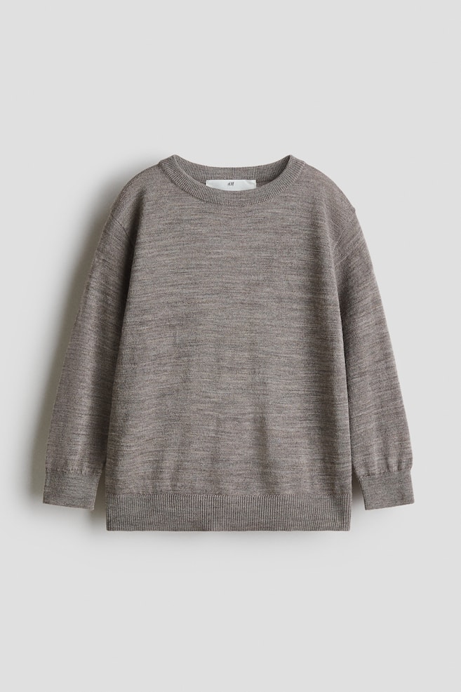 Wool-knit jumper - Brown marl - 1