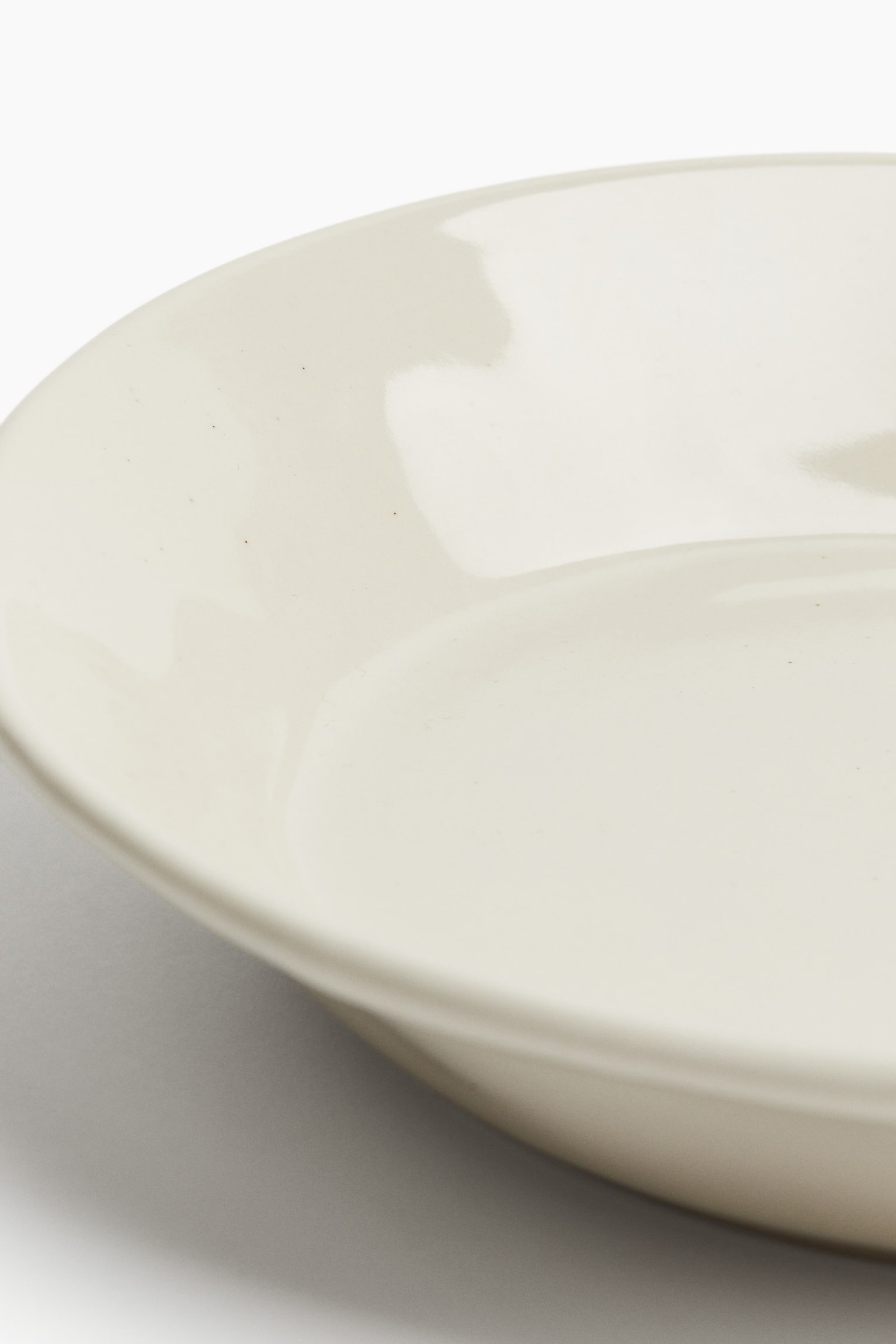 Deep stoneware plate - White - 4