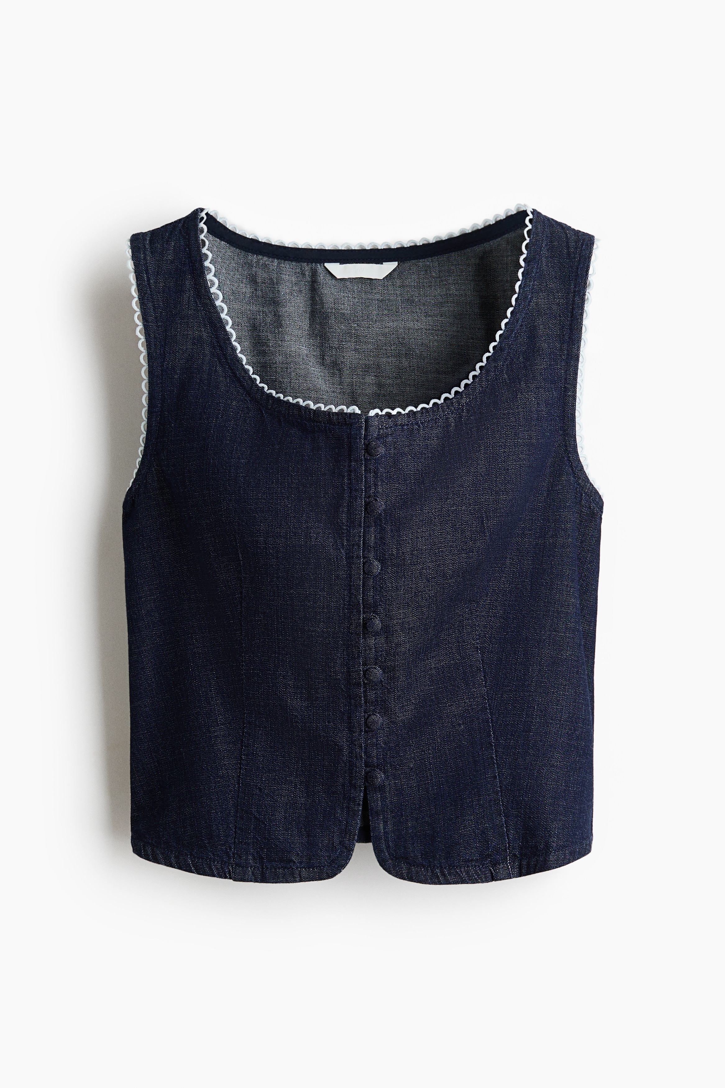 Picot-trimmed waistcoat