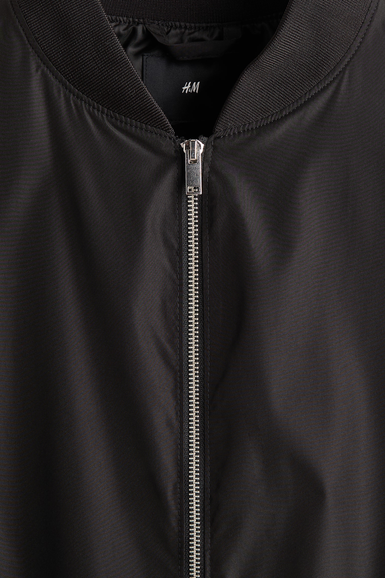 Мужская куртка H&M Lightweight Bomber, цвет: Чёрный — фото 6