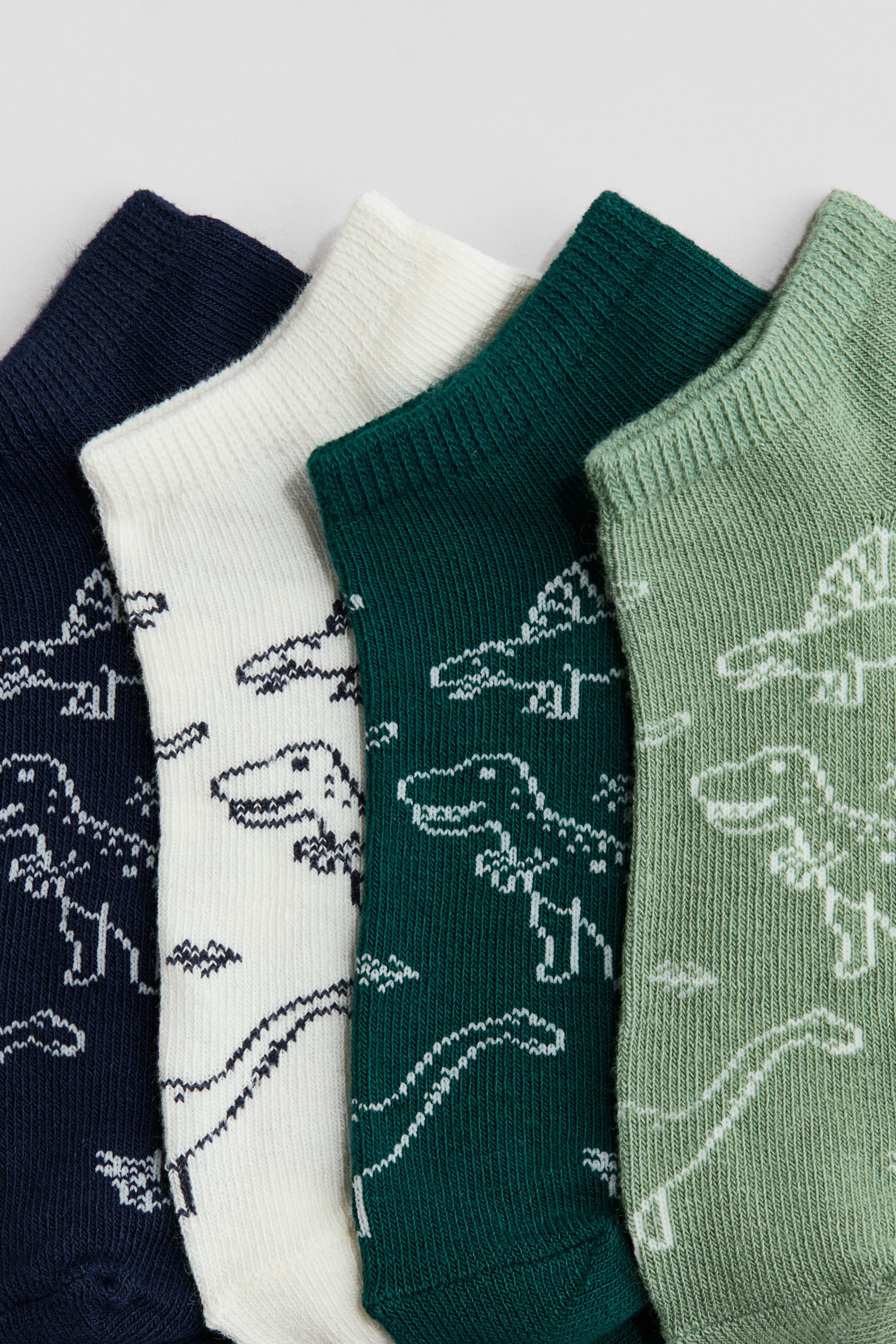 7-pack trainer socks - Dark green/Dinosaurs/Black/Football - 2