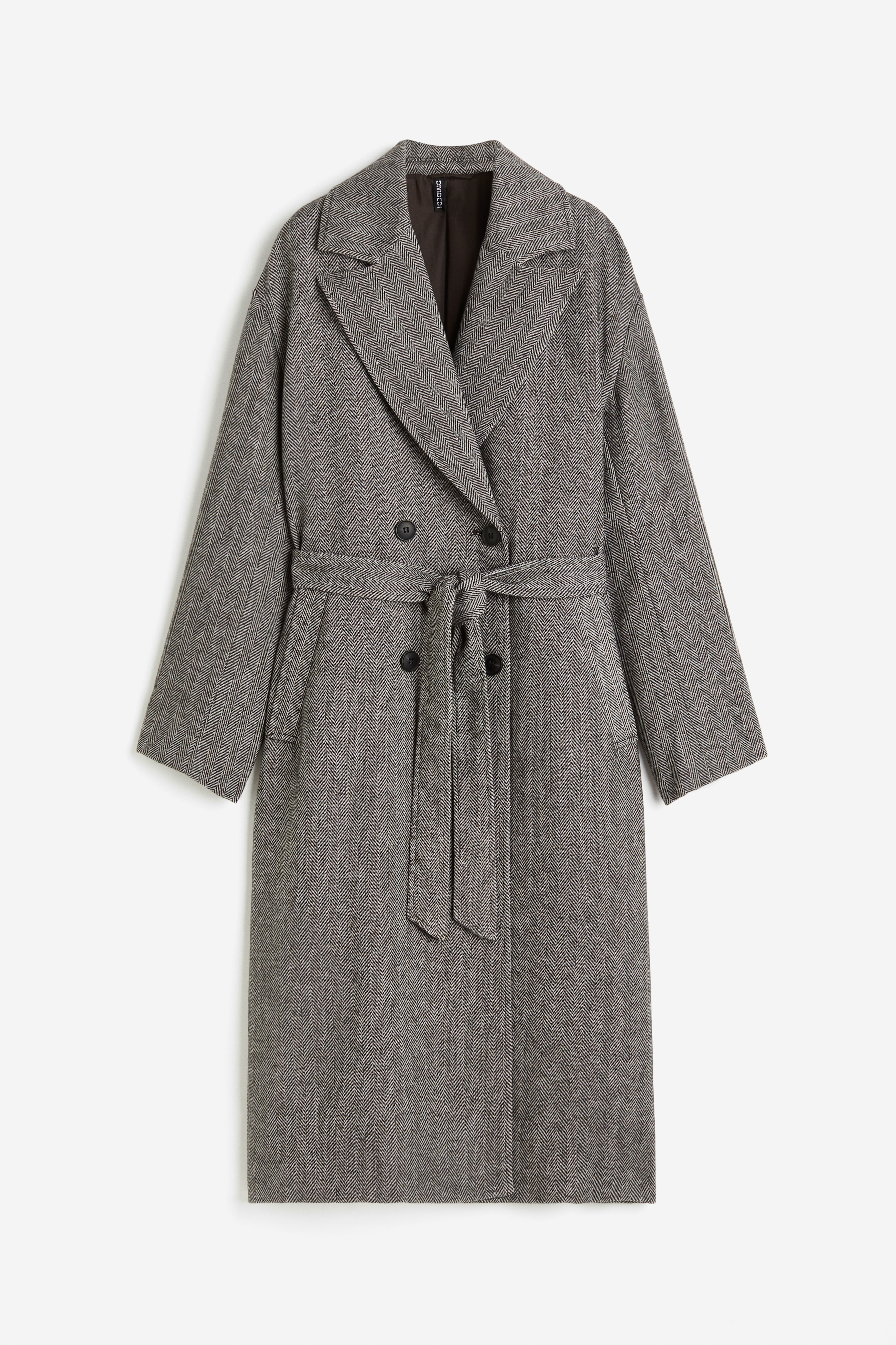 H and m grey coat best sale