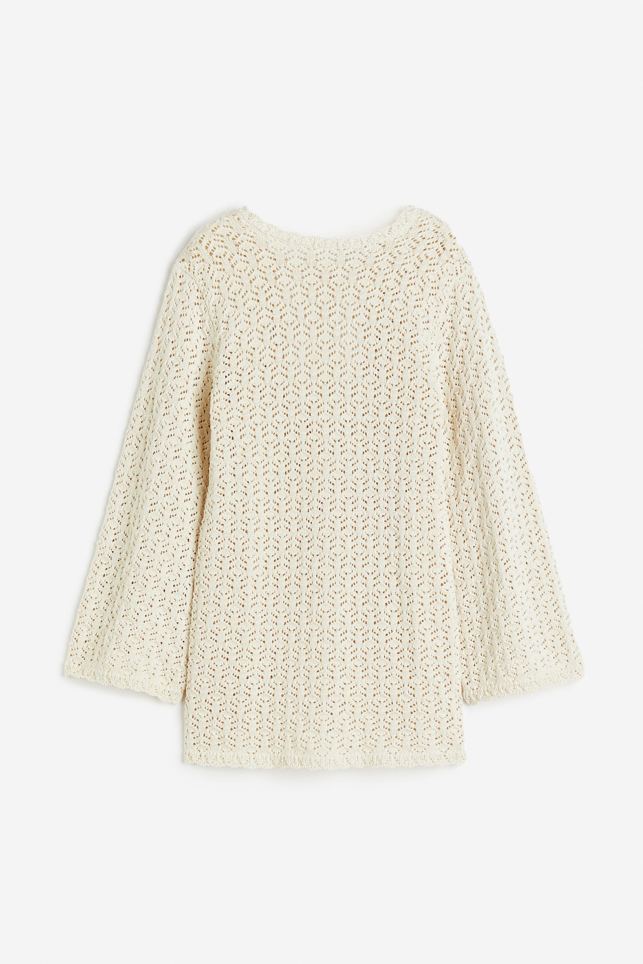 Women's Cream Crochet-look mini dress | H&M HK