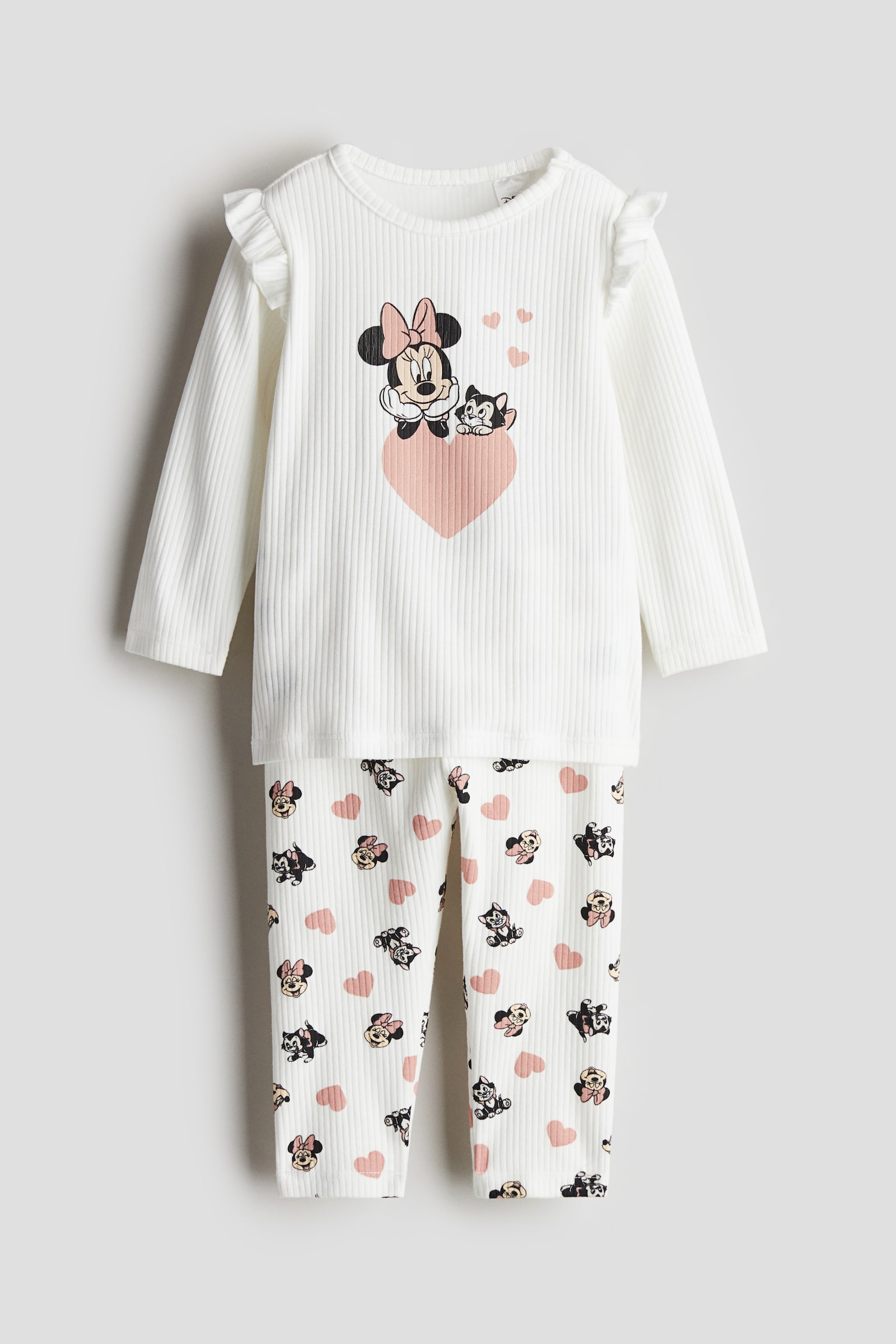 Print Cotton Pyjama Set - White/Minnie Mouse/White/Mickey Mouse/Blue/Sesame Street/White/Avengers/Natural white/Donald Duck/White/Peppa Pig/Bright blue/Sesame Street/Natural white/Harry Potter/Orange/Star Wars - 1