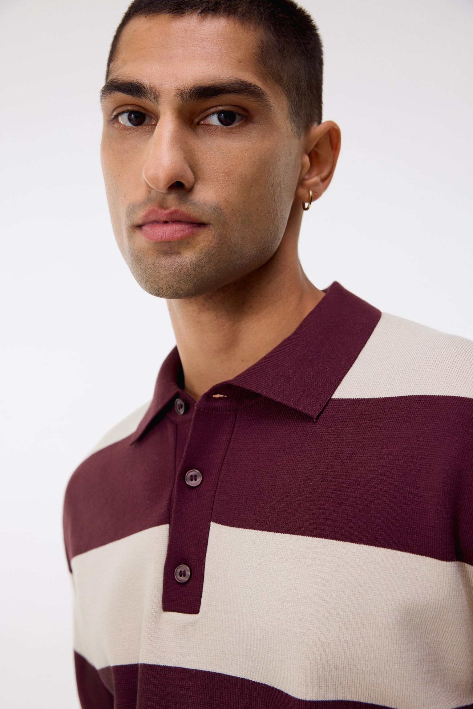 Regular Fit Polo shirt - Burgundy/Striped/亮紅色/條紋/Navy blue/Striped - 5