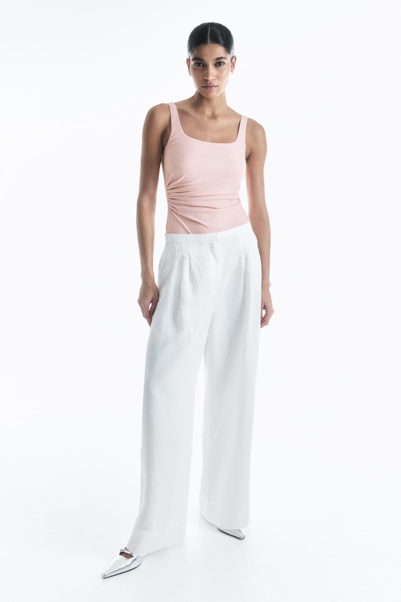 Draped G-string Bodysuit - Light pink/Black - 3