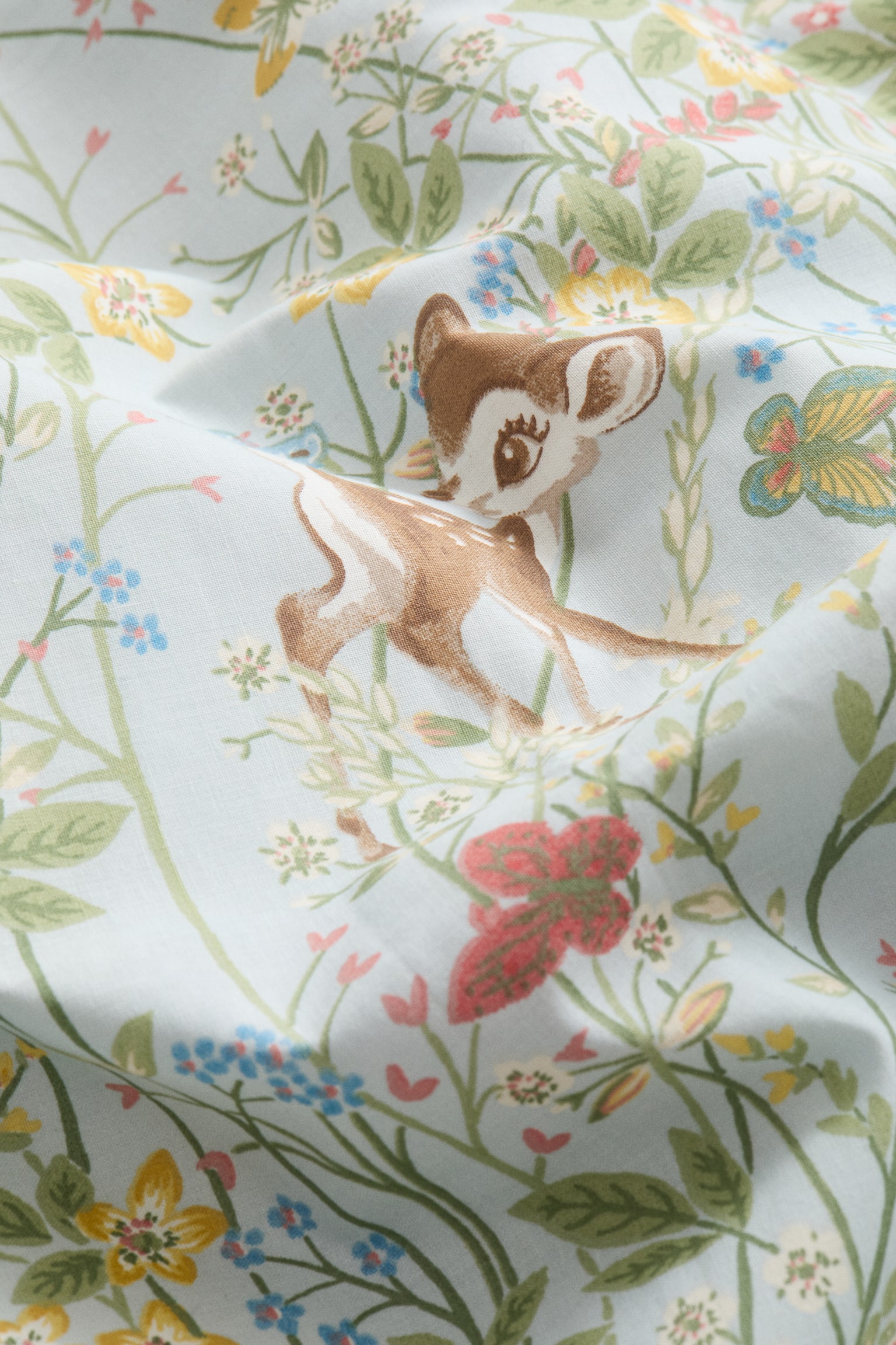 Cot duvet cover set - Light blue/Bambi/White/Bambi/Pink/Bambi - 5