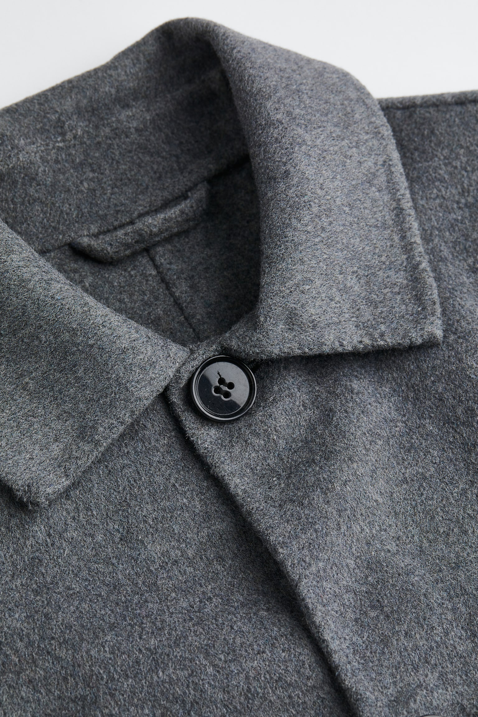 Wool-blend car coat - Grey - 2