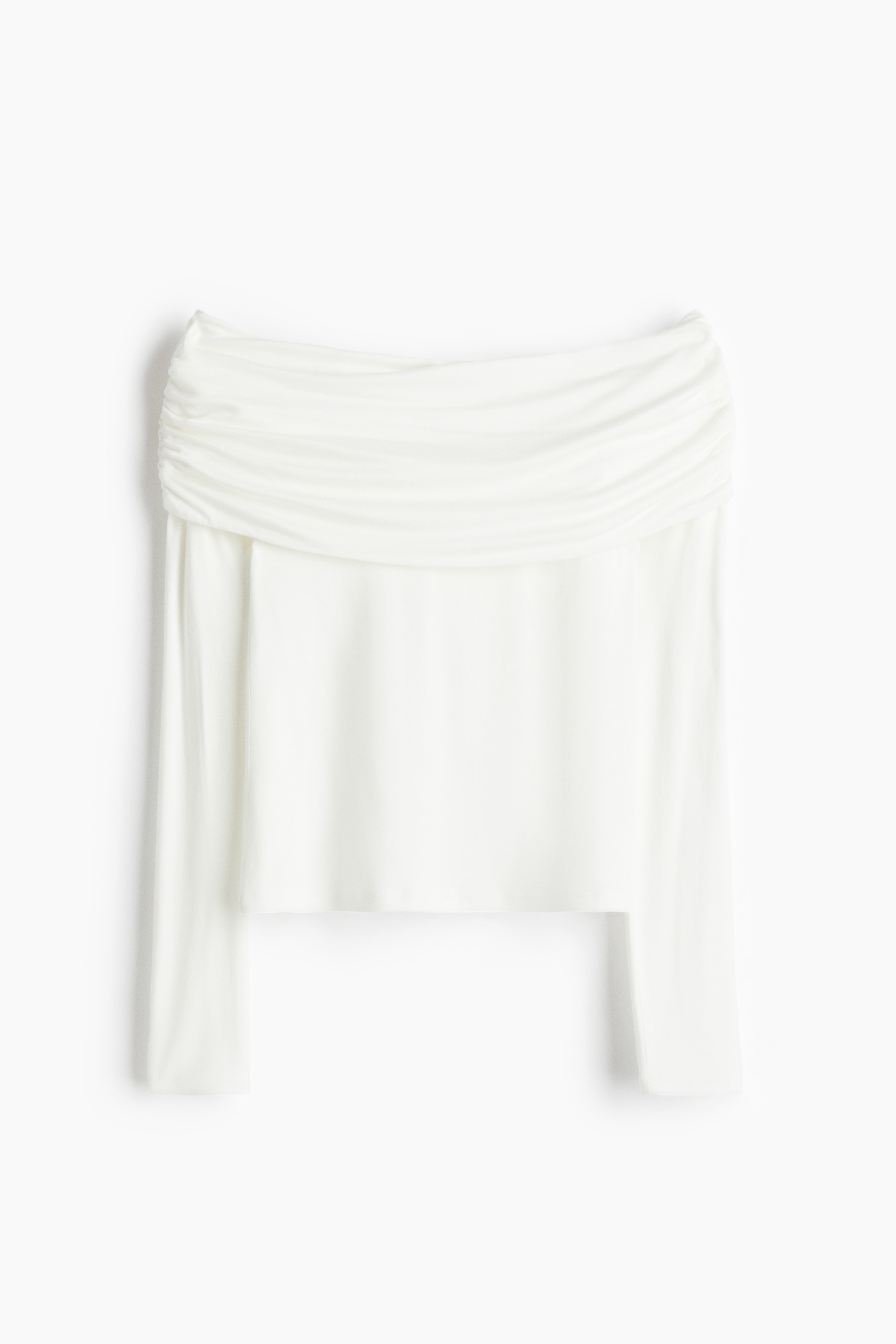 Off-the-shoulder top - White/Dark grey