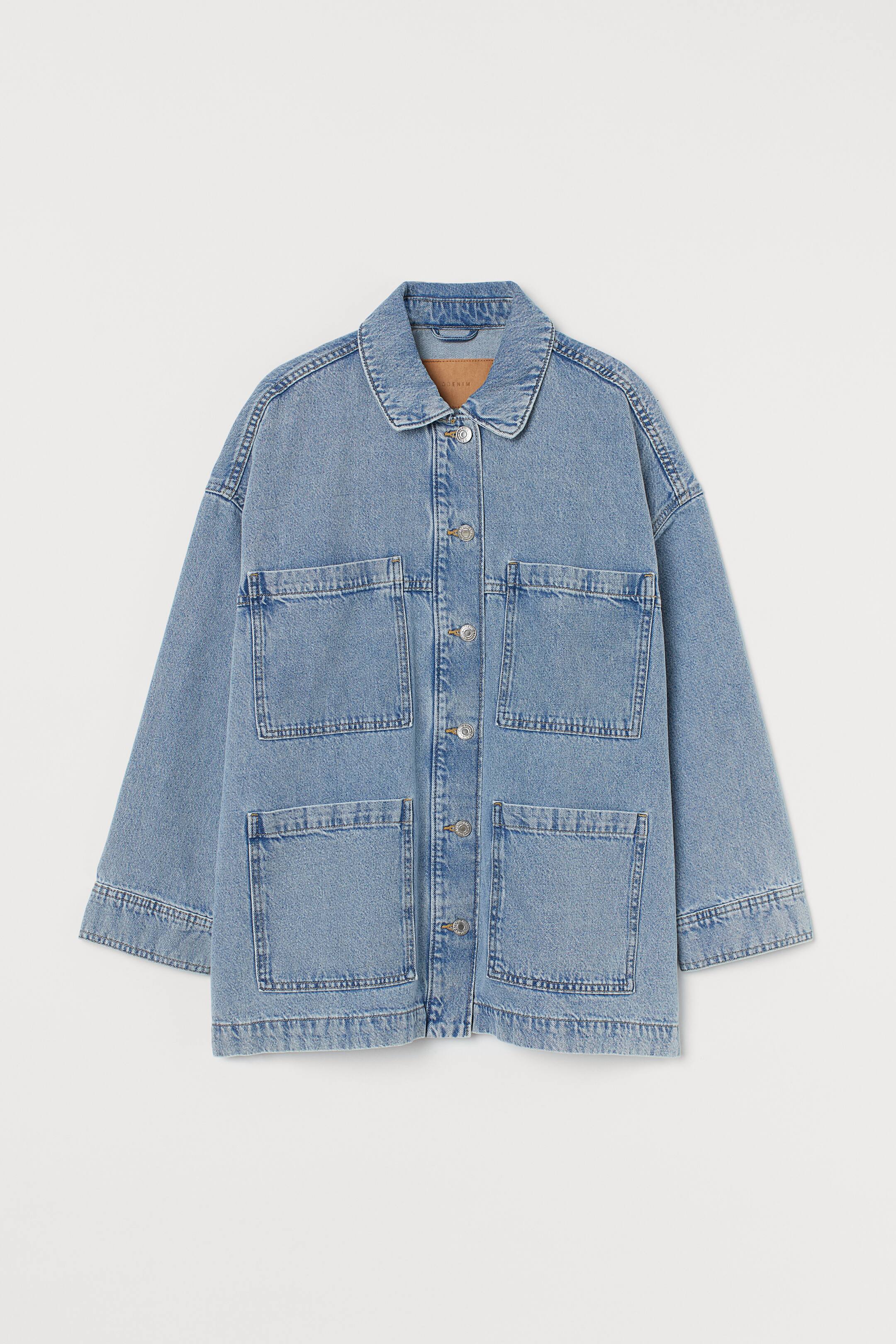 オーバーサイズデニムジャケット - デニムブルー - レディース | H&M JP
