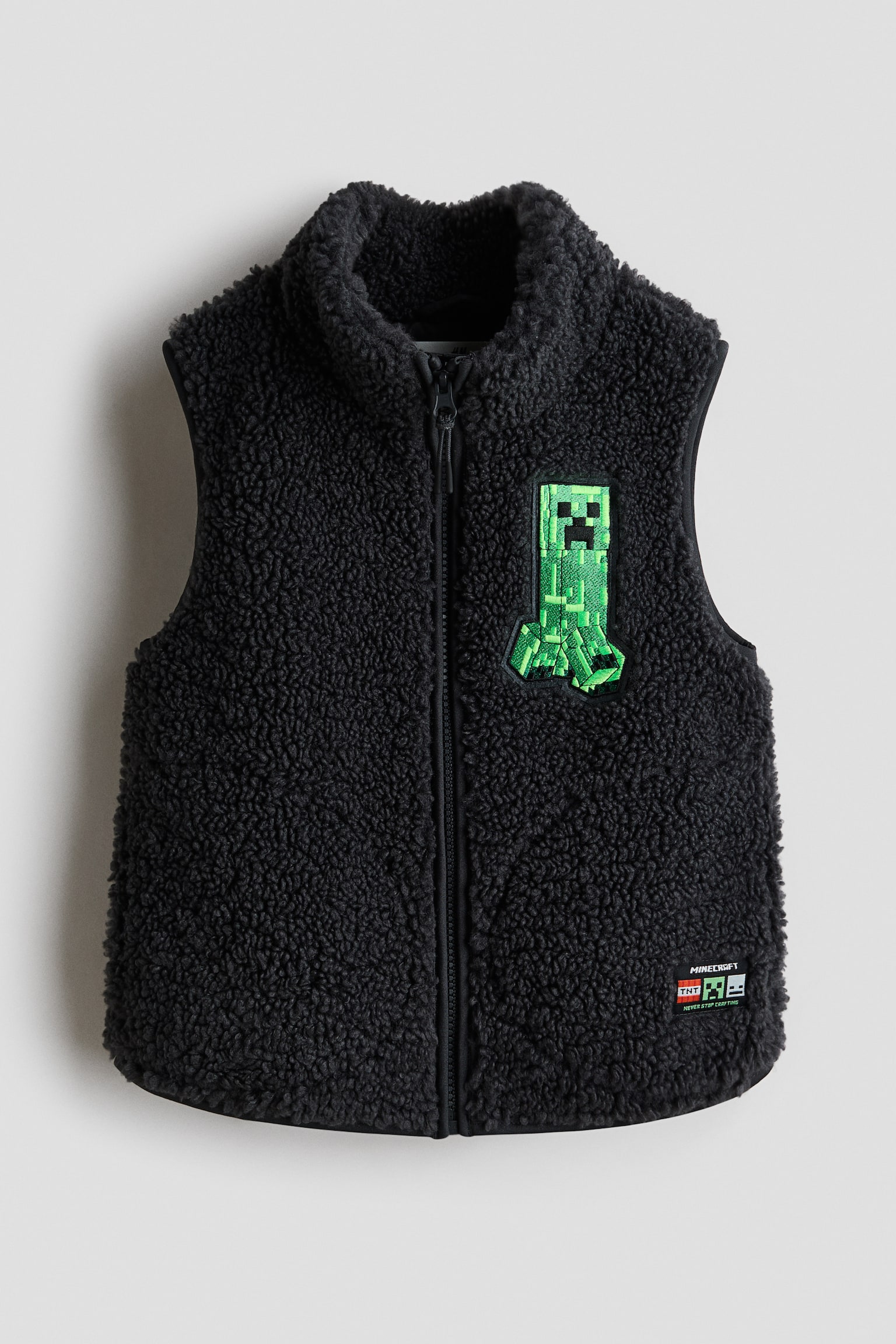 Vest i teddybear med motiv - Sort/Minecraft