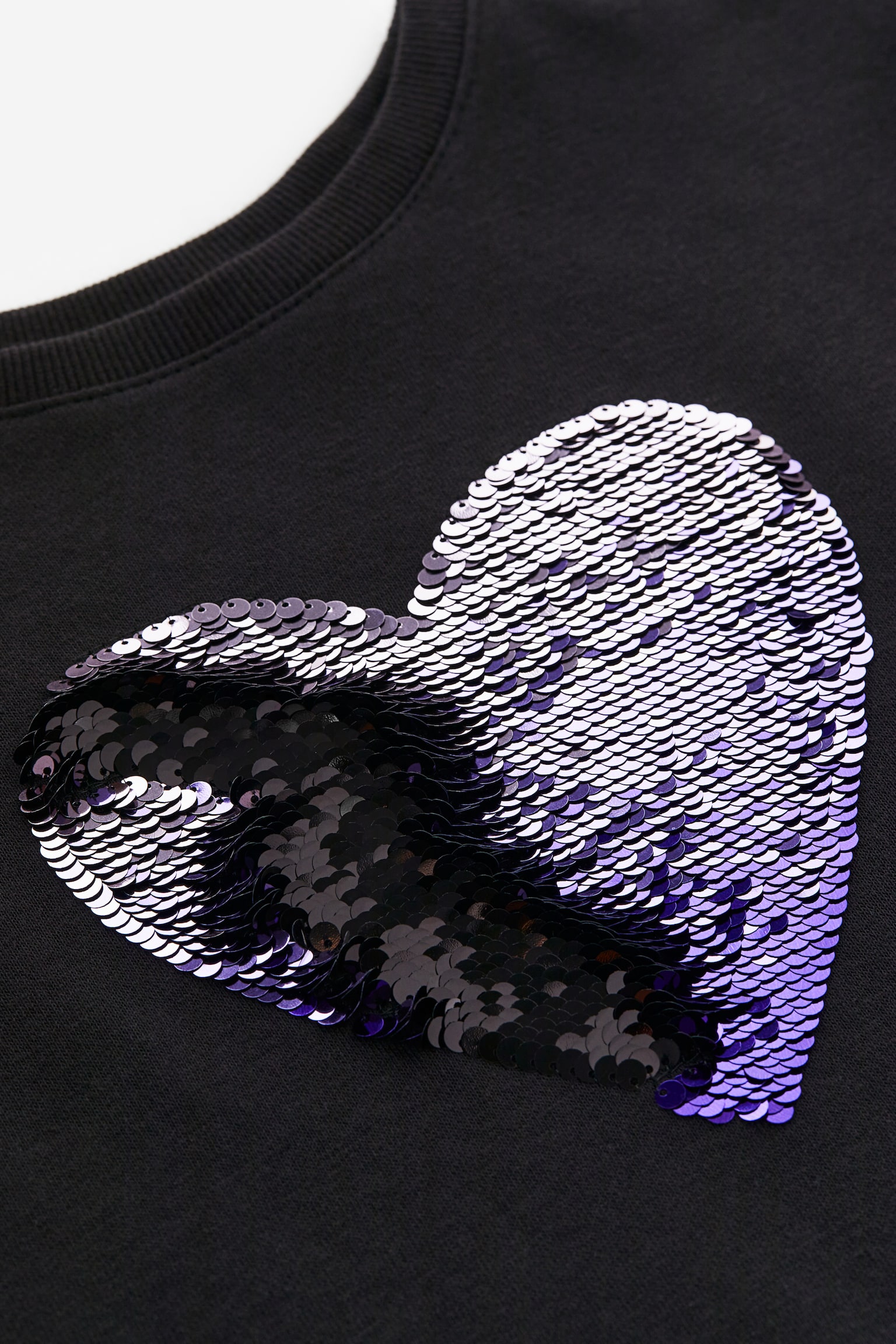 Sequin Detail Dress - Black/Heart/Light purple/Unicorn - 2