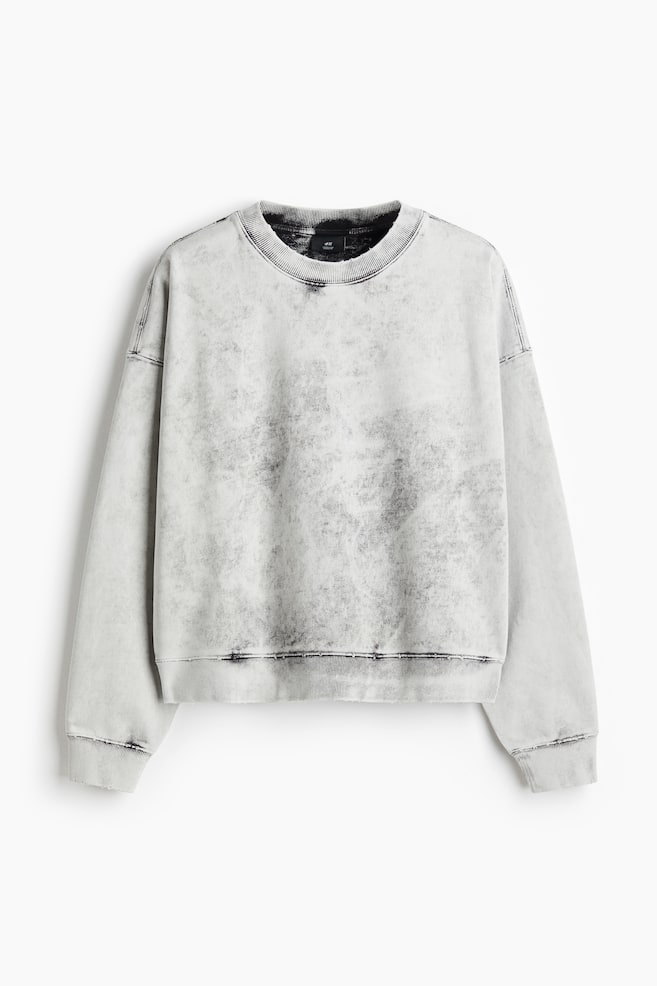 Ausgewaschenes Sweatshirt in Oversized Fit - Grau - 1
