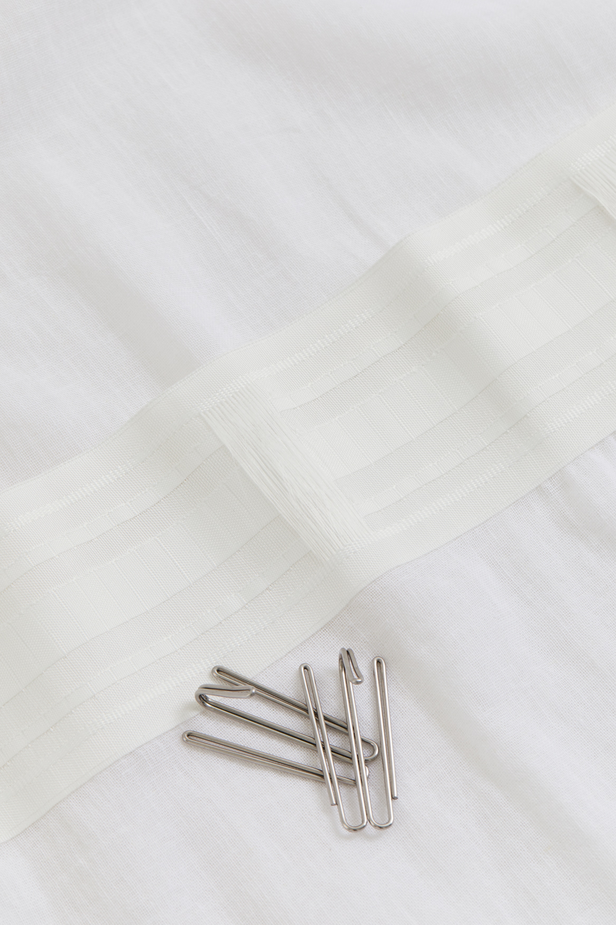 Lot De 2 Rideaux De Bistrot En Voile - Pompons Décoratifs - Blanc/Blanc - Double épaisseur Pour Fenêtre, Cuisine, Balcon - 6