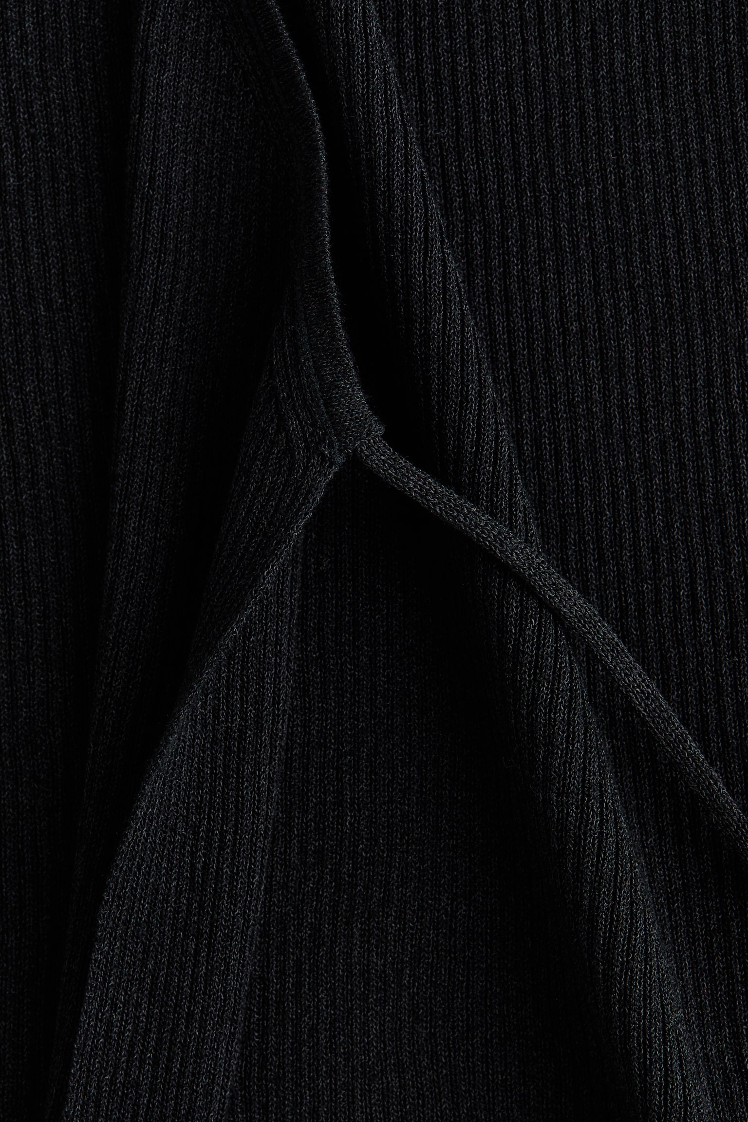 Женский кардиган H&M Rib-Knit Wrap, цвет: Чёрный — фото 6