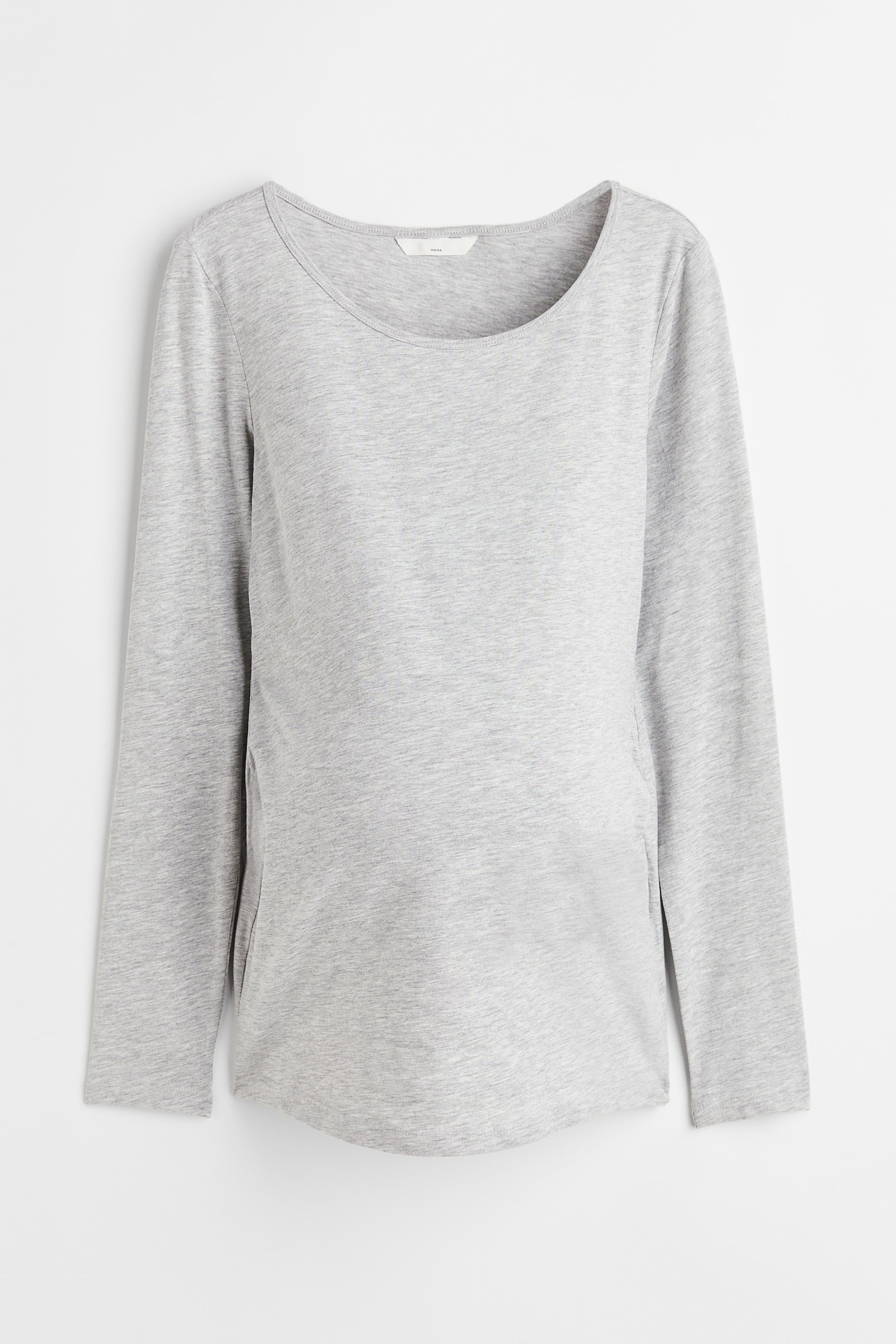 View larger image: MAMA Long-sleeved jersey top - Light grey marl - Ladies | H&M IE 1