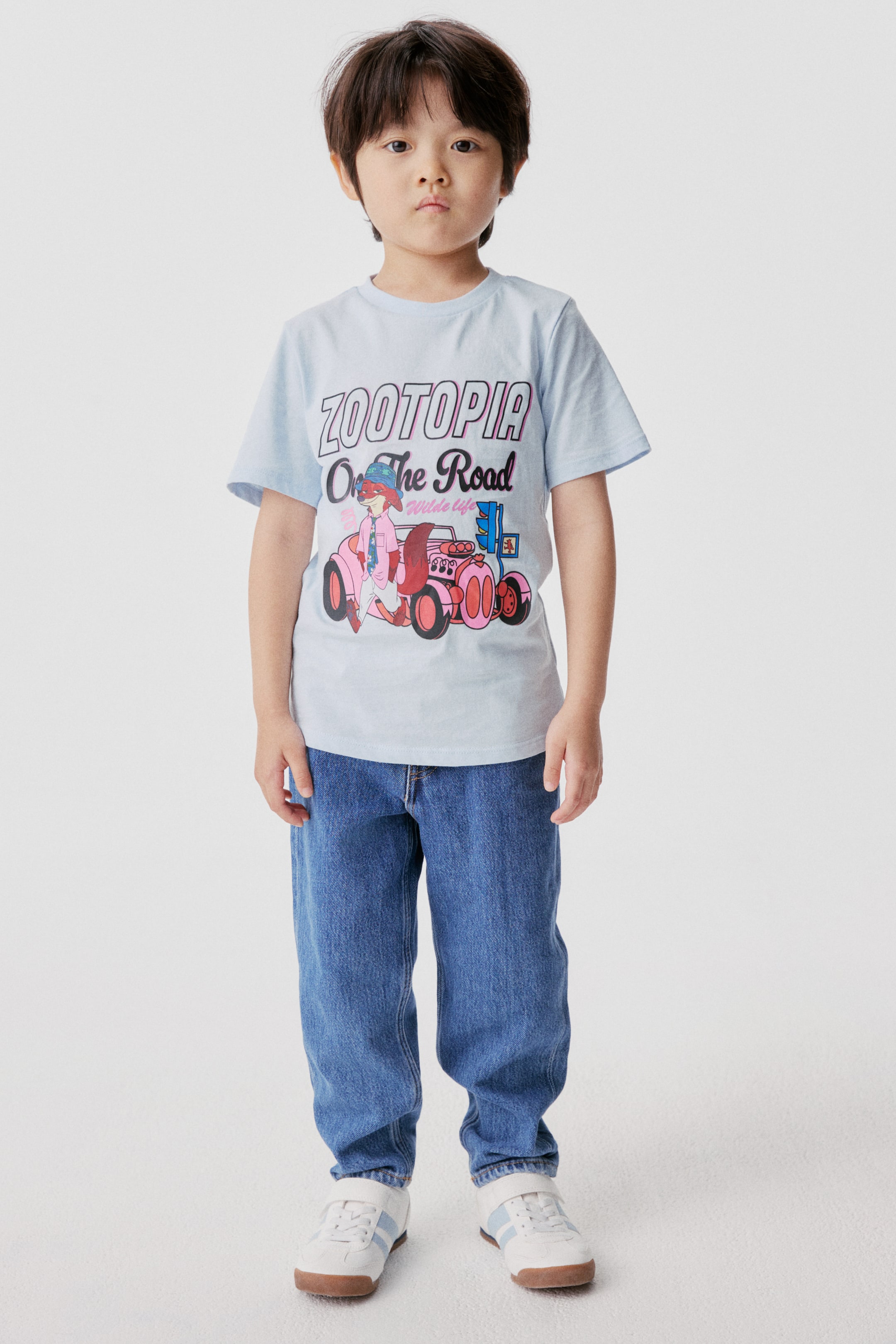 View larger image: Printed cotton T-shirt - Light blue/Zootopia - Kids | H&M HK 3