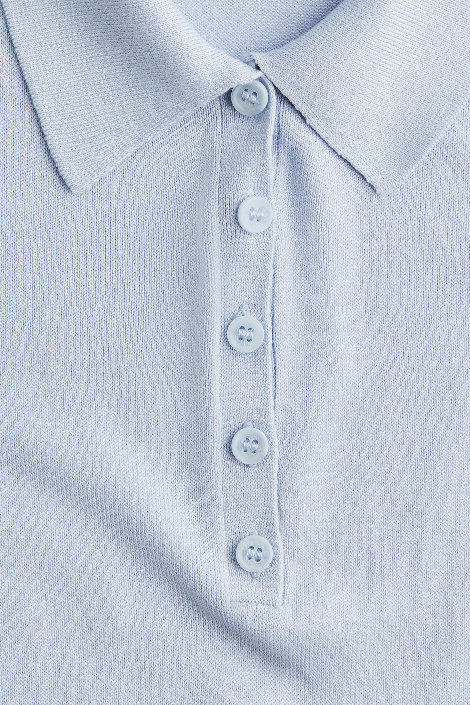 Fine-knit polo shirt - Light blue/Cream/Grey marl/Navy blue/Light blue/Striped/Light pink/Light purple/Striped - 5