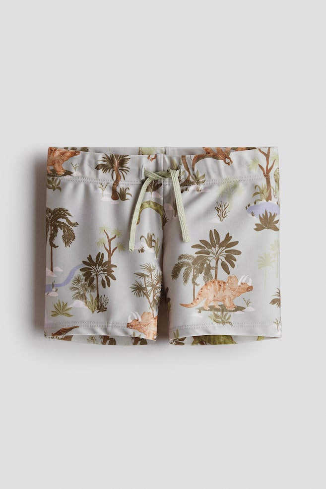Printed swimming trunks - Light grey/Dinosaurs/Blue/Lemons/Blue/Crabs - 1