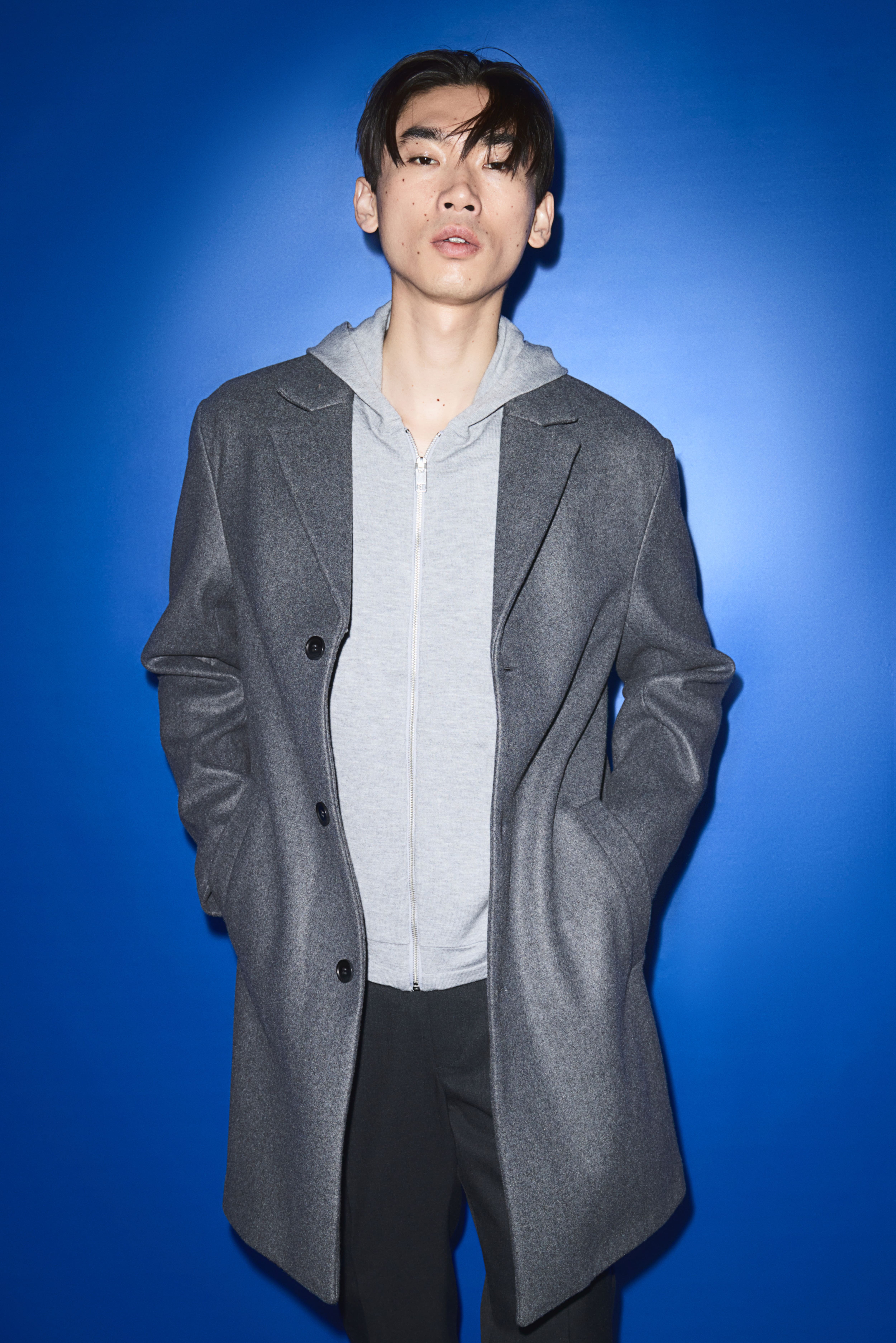 Dark gray wool coat online