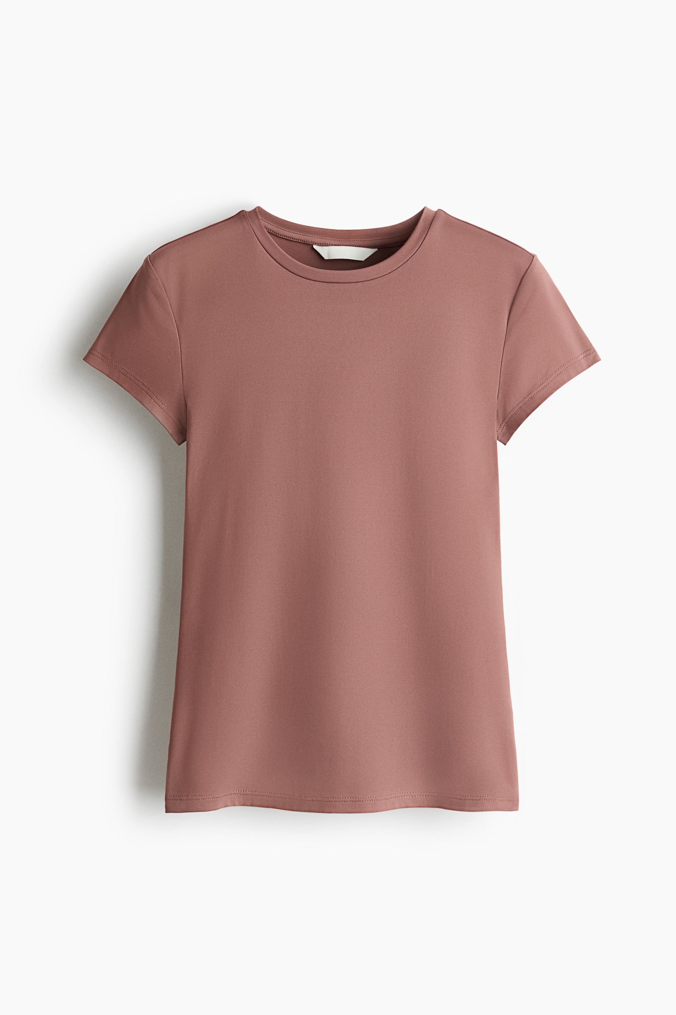 Fitted microfibre T-shirt - Dusty pink/Black/White/Navy blue/Dark brown/Light beige/Light grey/Dark green/Light beige