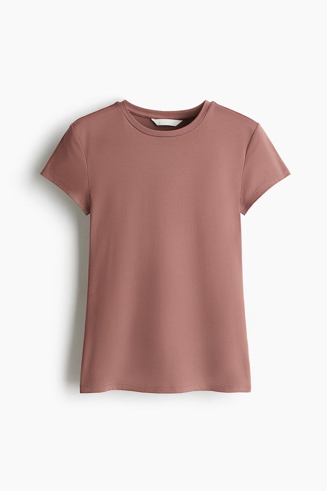 Fitted Microfiber T-shirt - Dusty pink/White/Black/Light dusty blue/Light beige/Dark brown/Dark brown/Light gray/Pale yellow/Dark brown/Navy blue/Light beige - 1