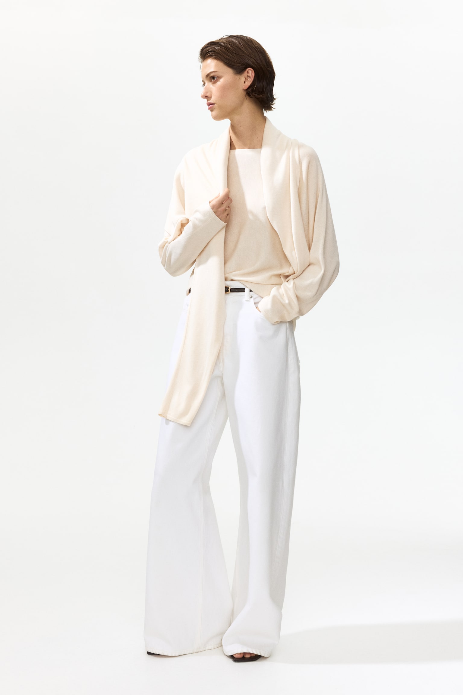 Boat-neck jumper - Light beige/Dark beige/Dark beige - 4