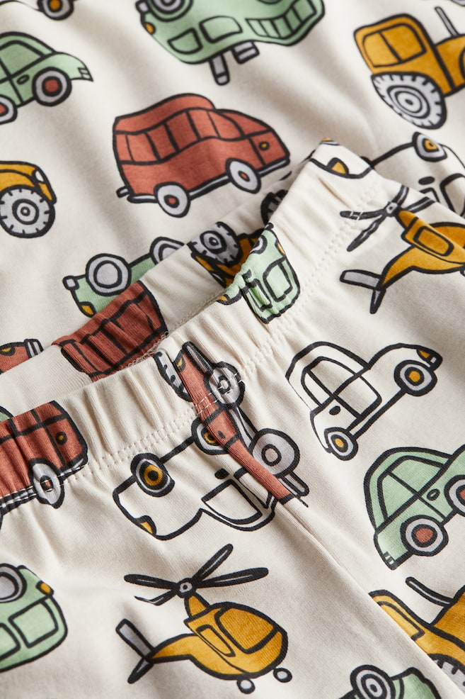 Pyjama en jersey - Écru/véhicules/Blanc/véhicules/Blanc/dinosaures/Noir/espace/dc/dc - 2
