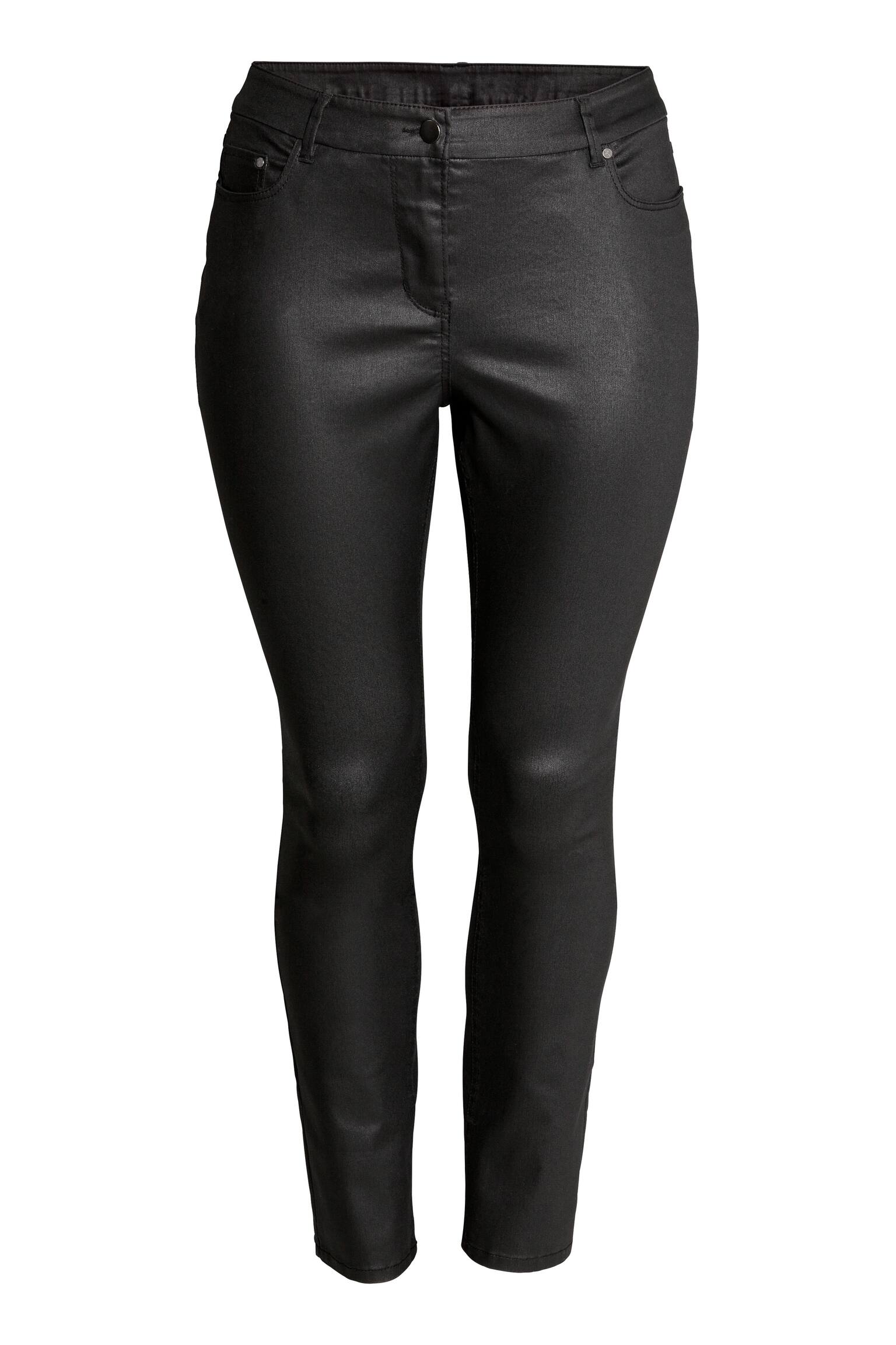 H&M+ Slim Coated Jeans - Nero