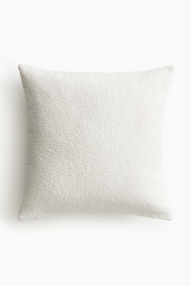Funda de cojín en bouclé - Blanco - 1