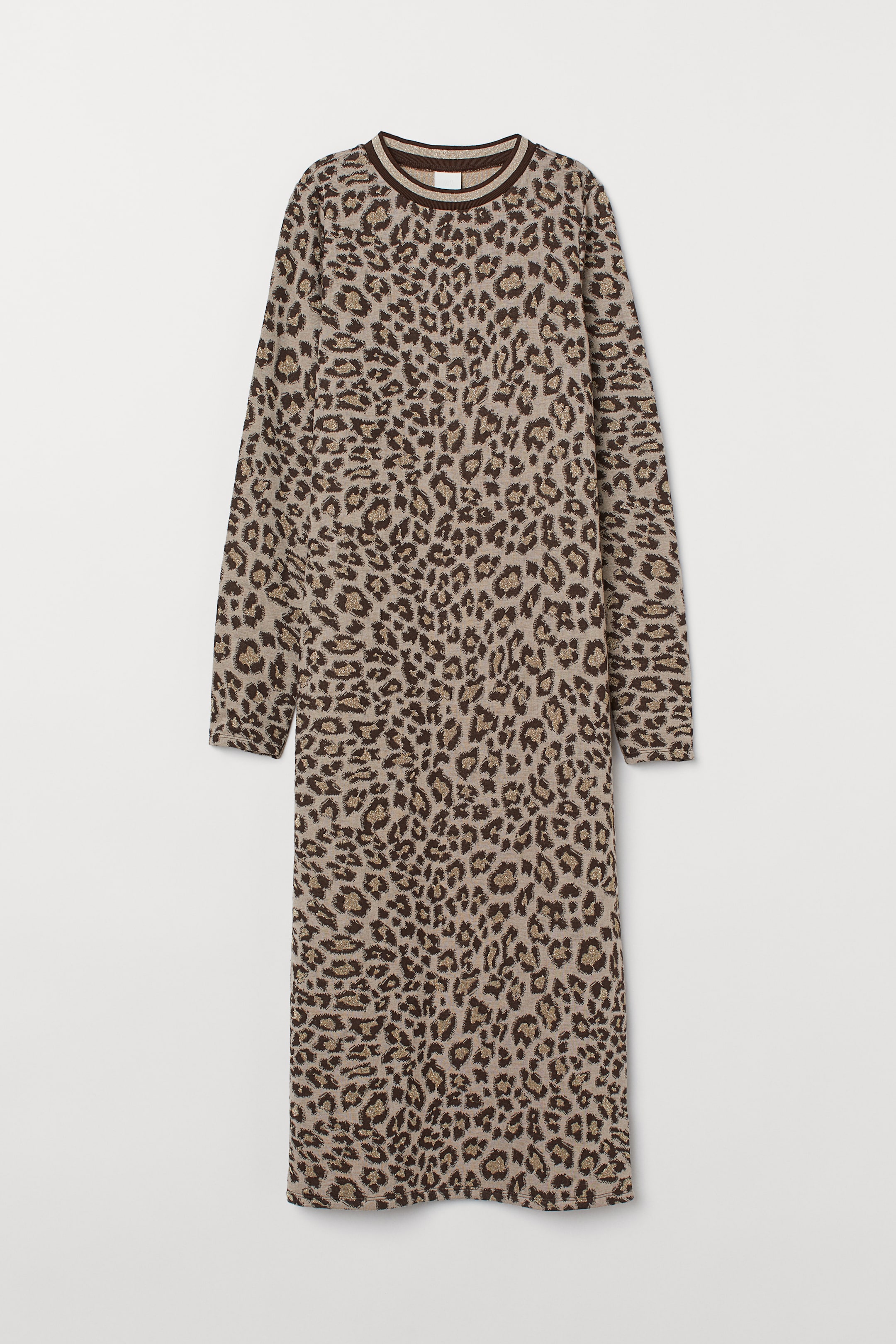 View larger image: Jacquard-patterned dress - Mole/Leopard print - Ladies | H&M GB 1