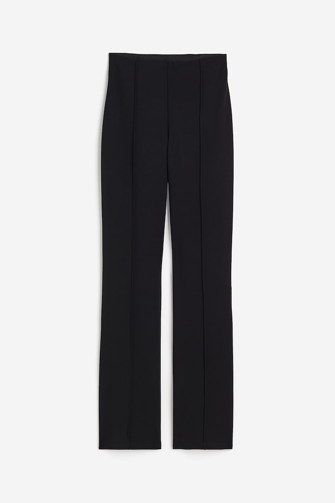 Tailored jersey trousers - Black/Black/Dogtooth-patterned - 2