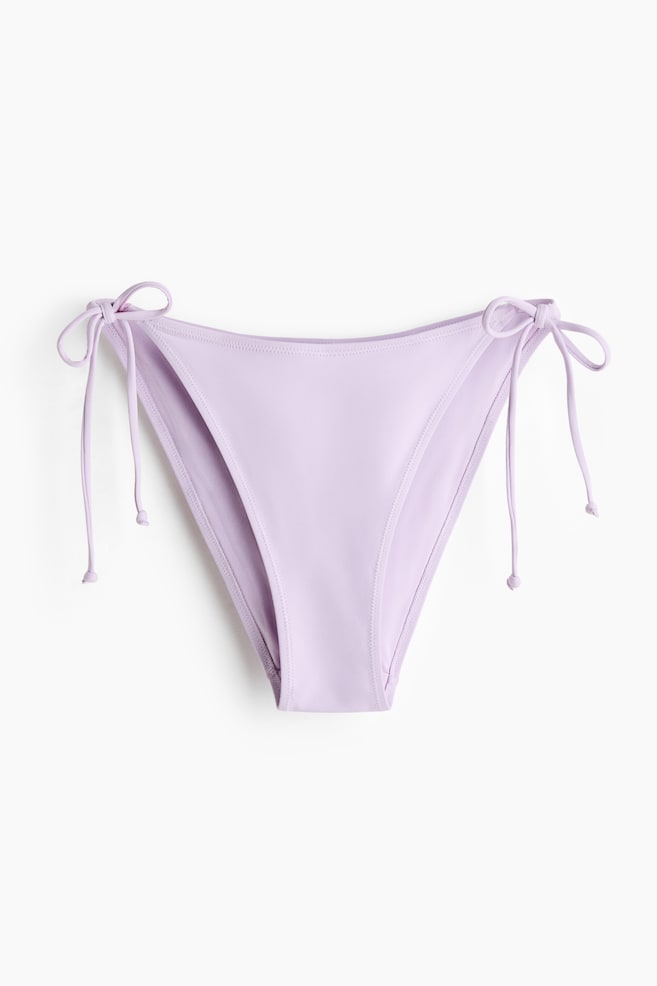 Tie Bikini Bottoms - Lilac/Yellow/Light purple/paisley/White/floral/Dark brown/Dark brown/polka dot/Mint green/Turquoise/Light blue/Light beige/tie-dye - 1