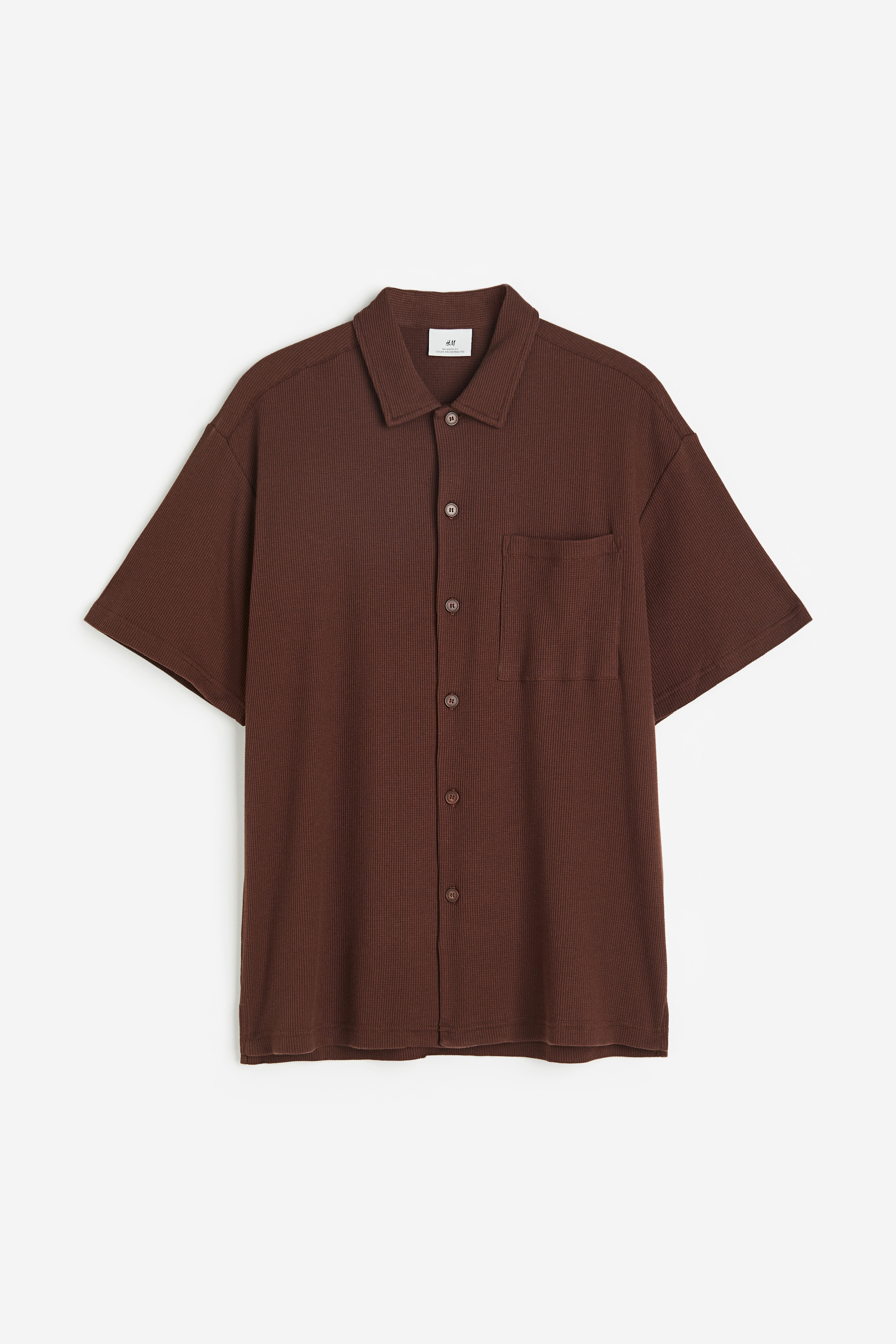 H&m brown shirt best sale