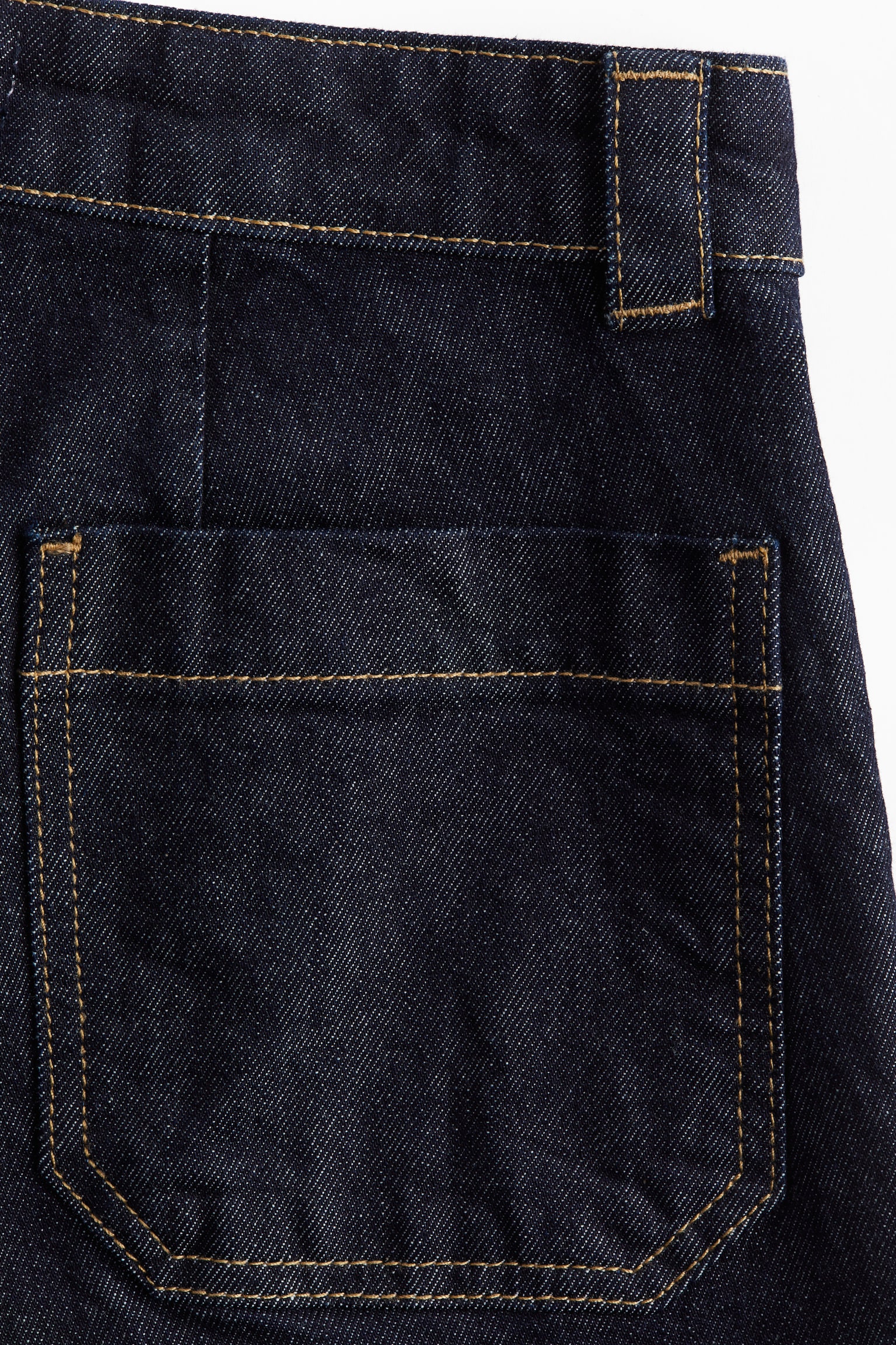 Crease-front denim trousers - Dark denim blue/Denim blue - 4