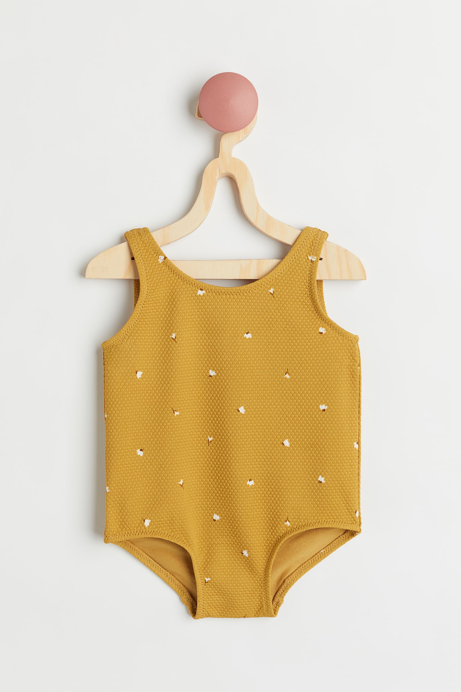 Pattern Swimsuit - Mustard yellow/Floral/Beige pink - 1