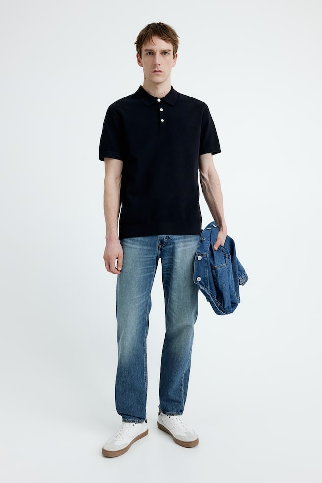 Poloshirt Regular Fit - Marineblau/Schwarz/Greige/Weiß/Cremefarben/Marineblau gestr. - 1