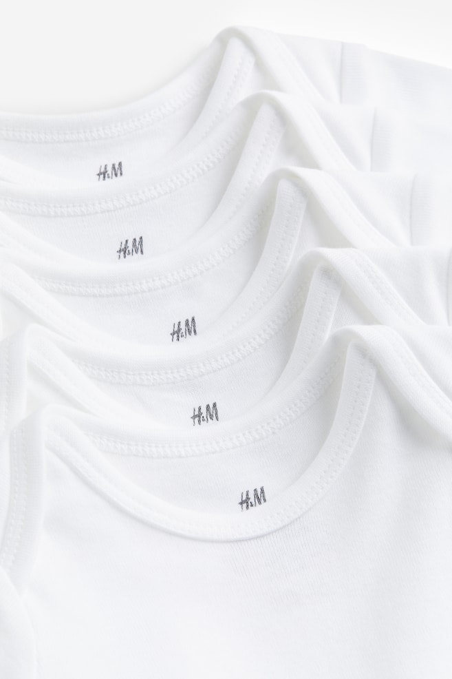 5-pack short-sleeved bodysuits - White - 3