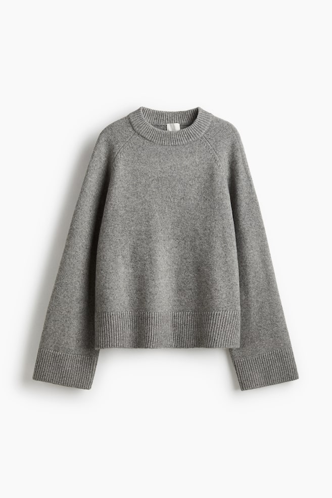 Pullover Loose Fit - Grigio/Beige chiaro/Beige scuro - 1