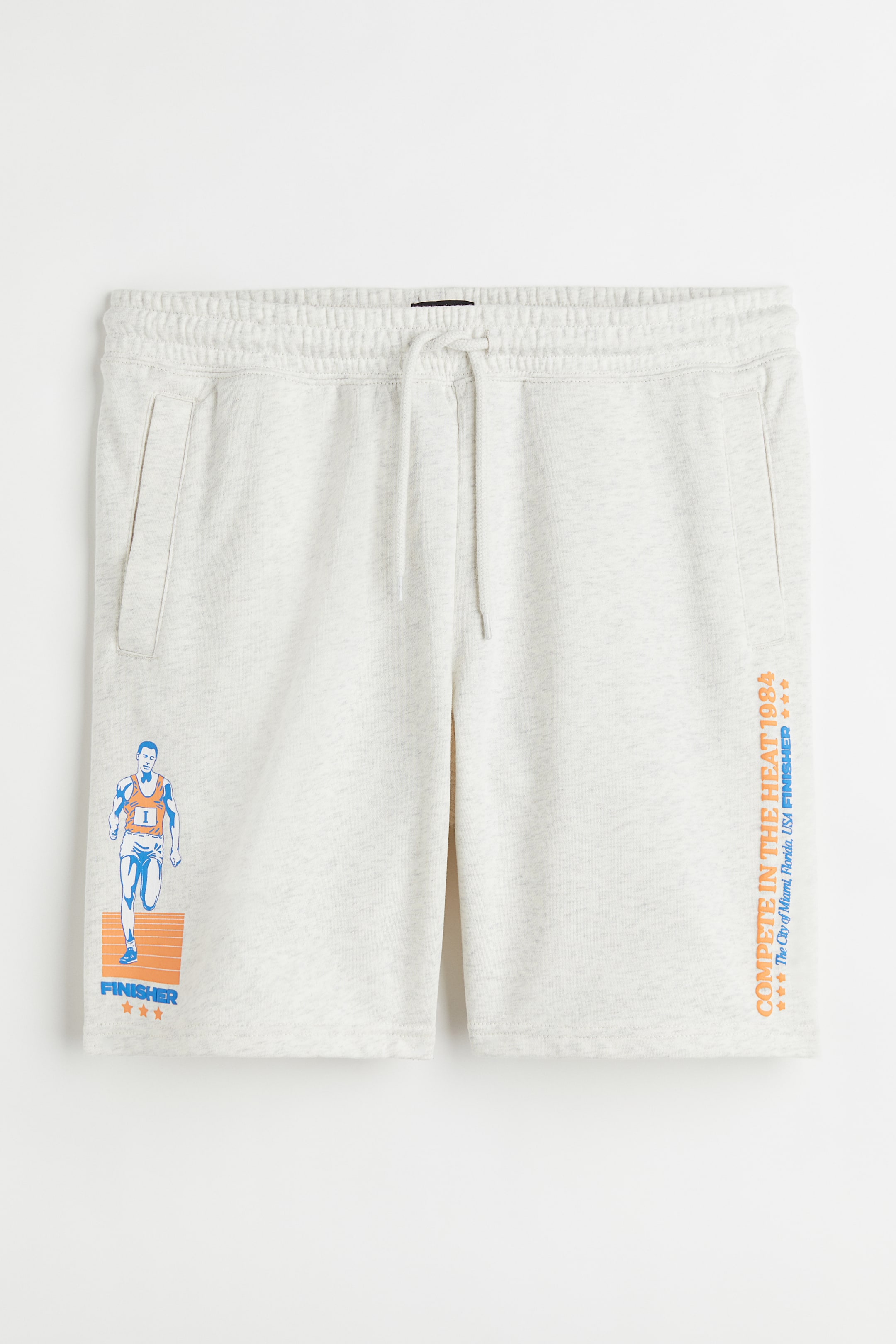 View larger image: Sweatshirt shorts - Light grey marl/Runner - Men | H&M 1