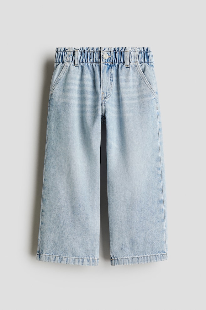Daisy Wide Leg Paper-Bag Jeans - Light denim blue/Denim blue/Dusty pink/floral/Gray/Light pink/Denim blue/Light beige/floral/Denim gray/Light pink - 1