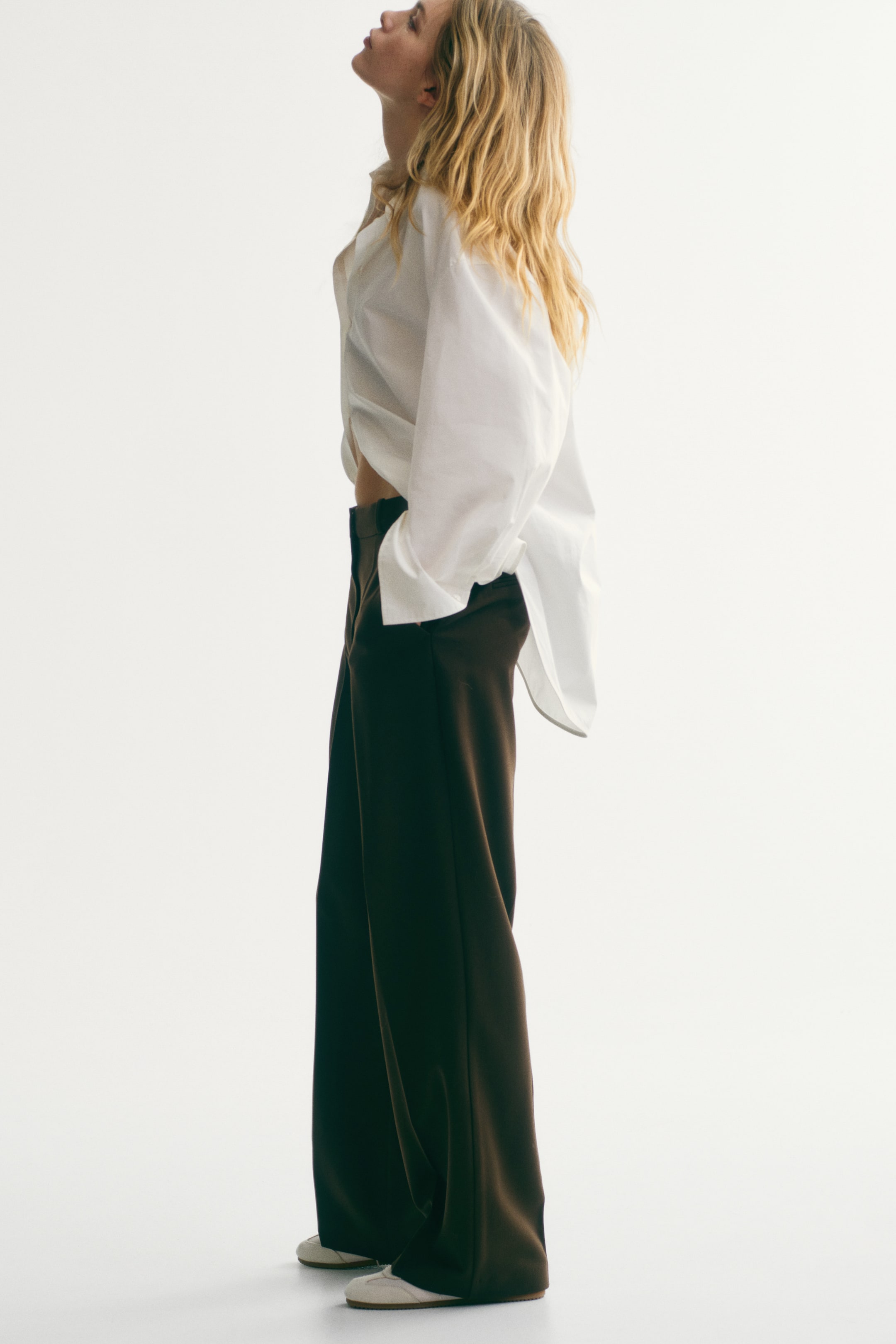 View larger image: Tailored twill trousers - Dark khaki green - Ladies | H&M 1