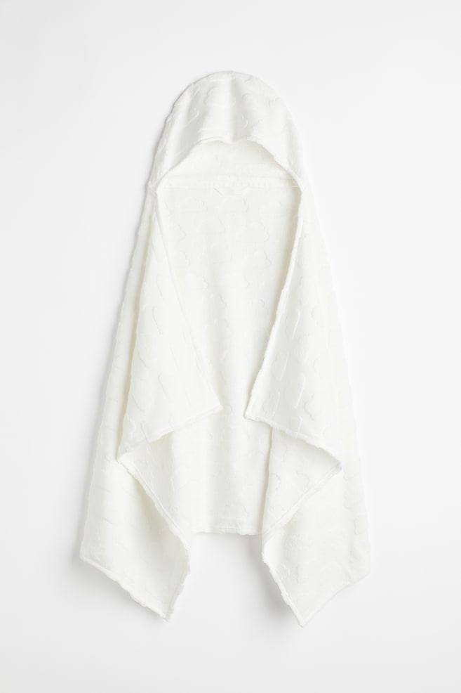 Hooded bath towel - White/Light pink - 1