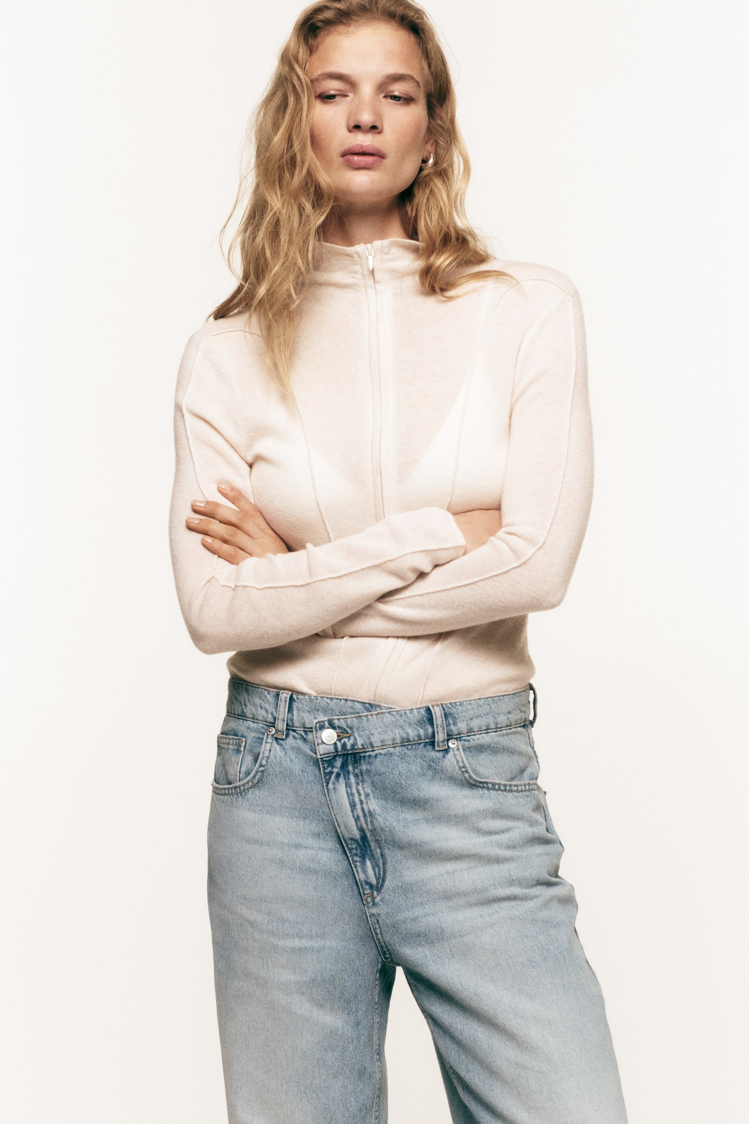 Straight Leg High Waist Jeans - Light denim blue - 5